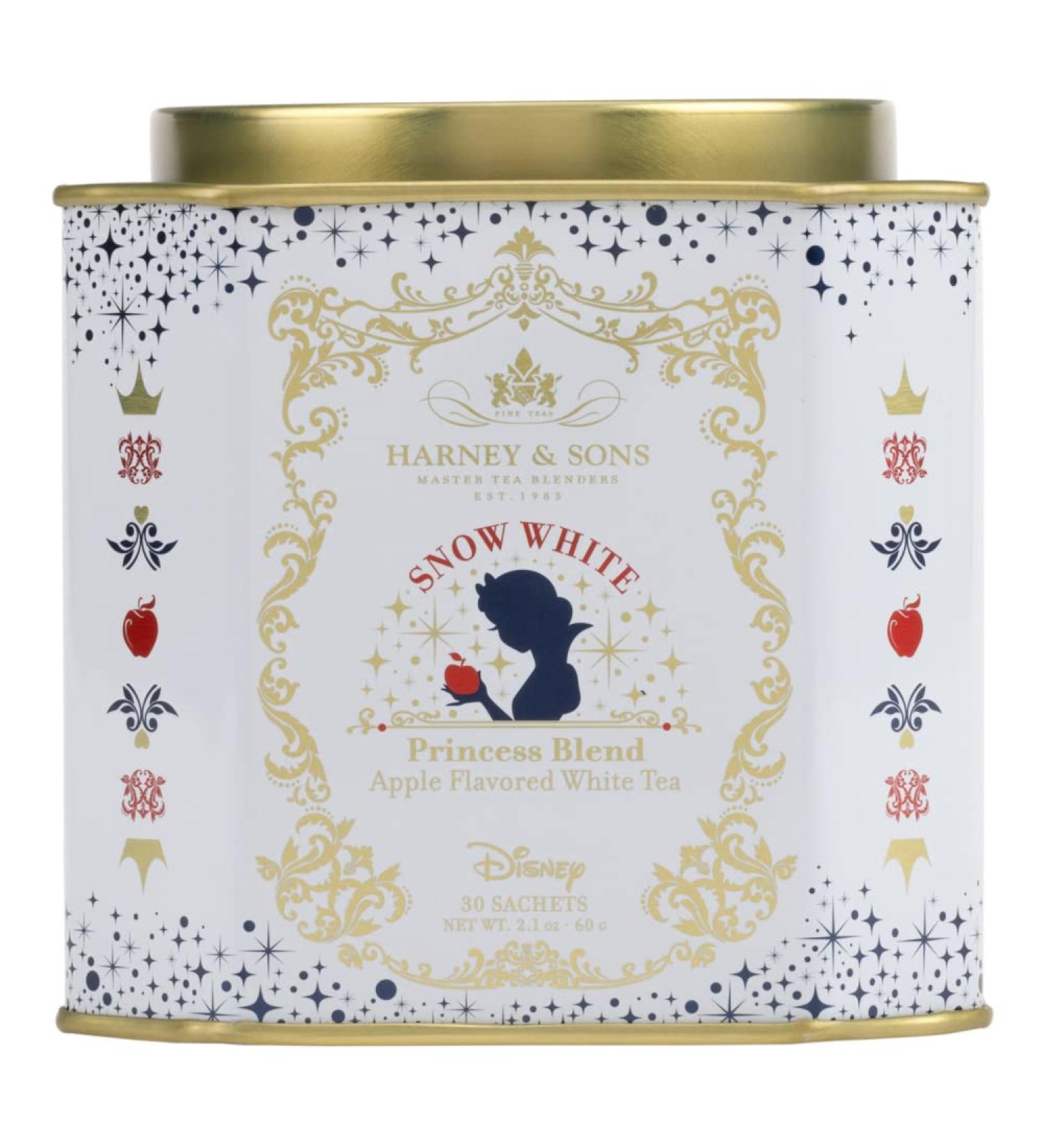Harney & Sons Snow White Blend Disney White Tea | 30 Sachets - Apple Flavored - Buy Online on GoSupps.com