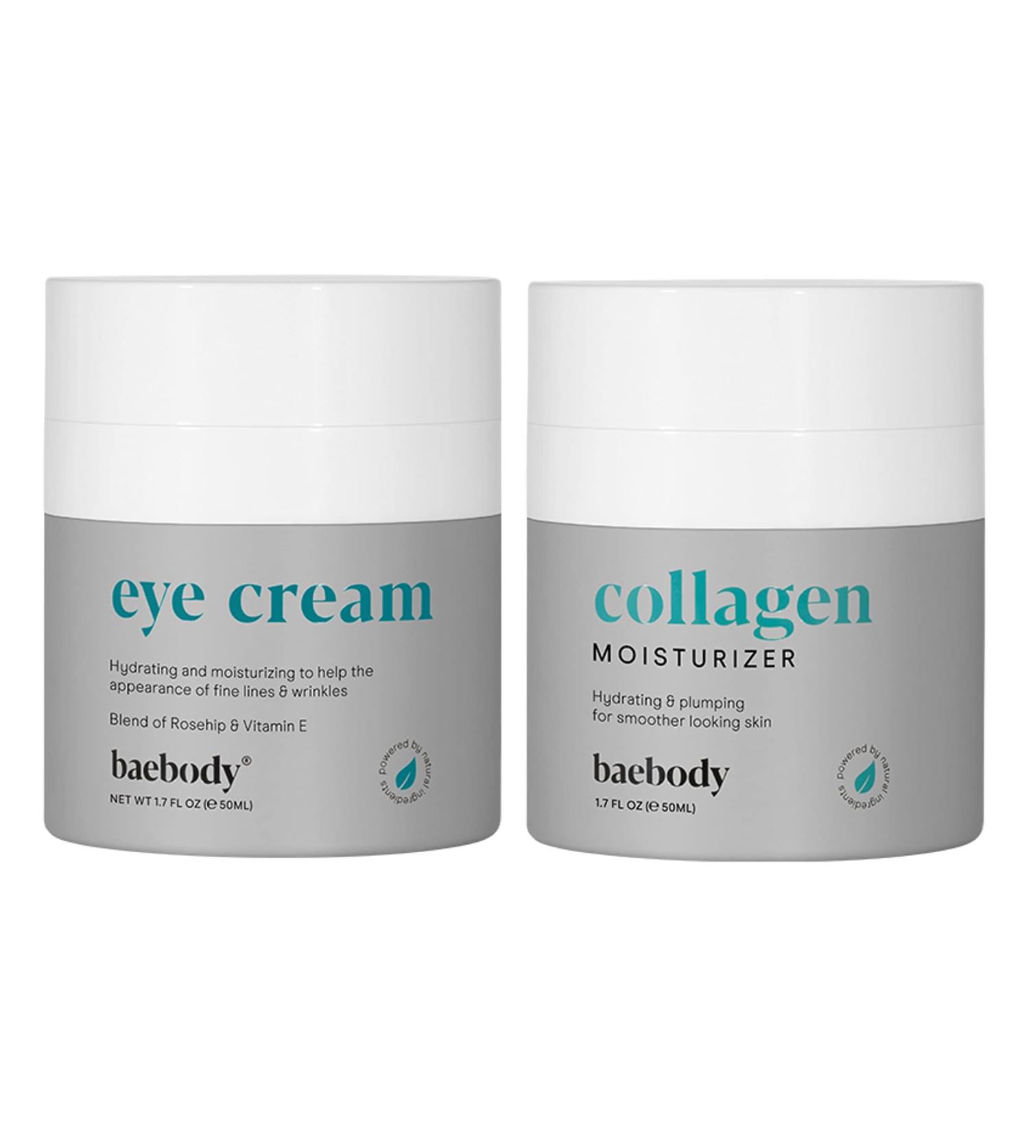 Baebody Eye Cream & Collagen Face Cream Bundle - Rejuvenating Skincare Set - Buy Online on GoSupps.com
