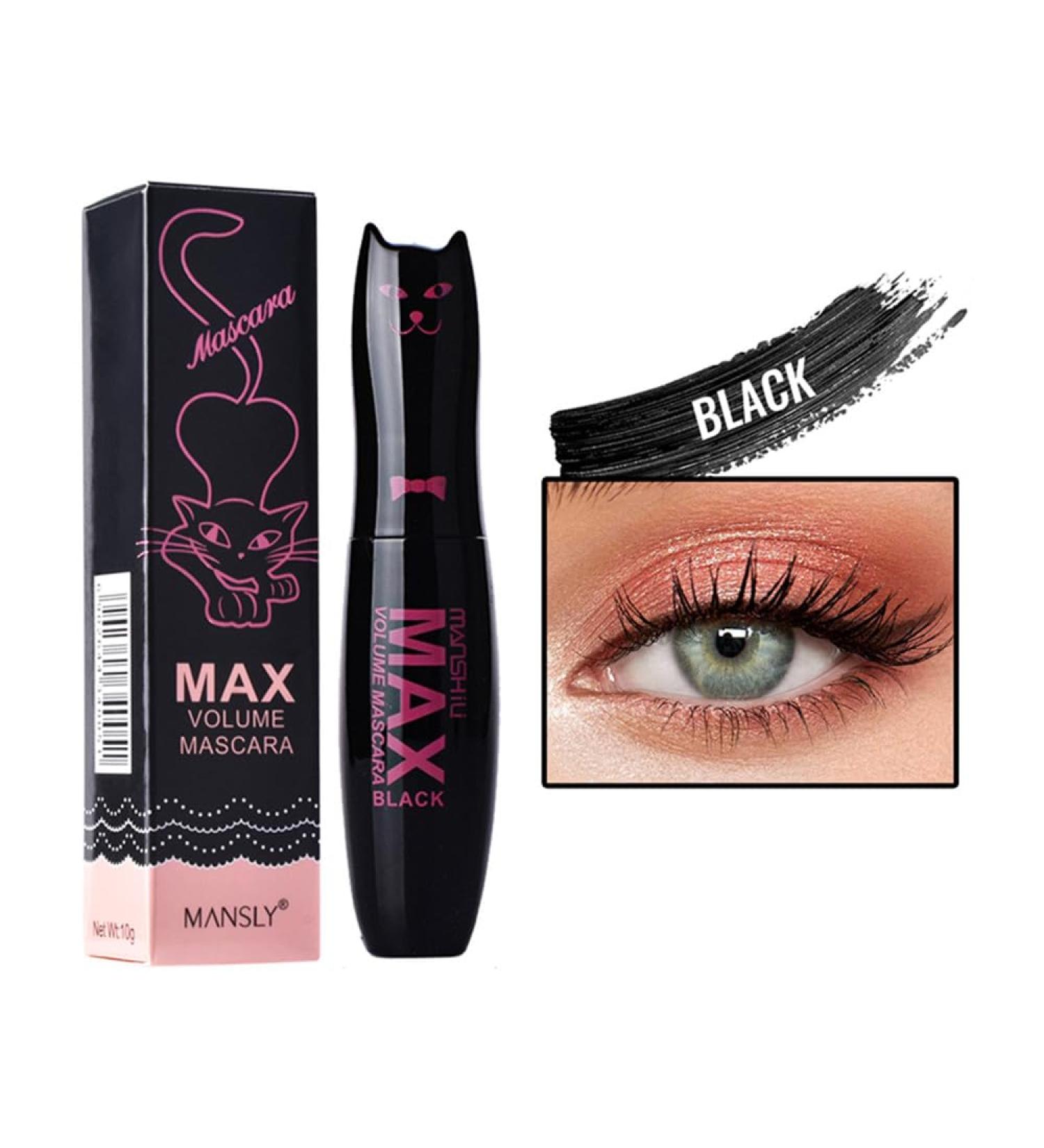 LAMUSELAND Volume Curling Mascara 4 Colors Waterproof Smudge-proof Thickening Lengthening Liquid Lash Extensions Natural Long-Lasting Eye Makeup Tool Set for Women Girls (Black) - Buy Online on GoSupps.com
