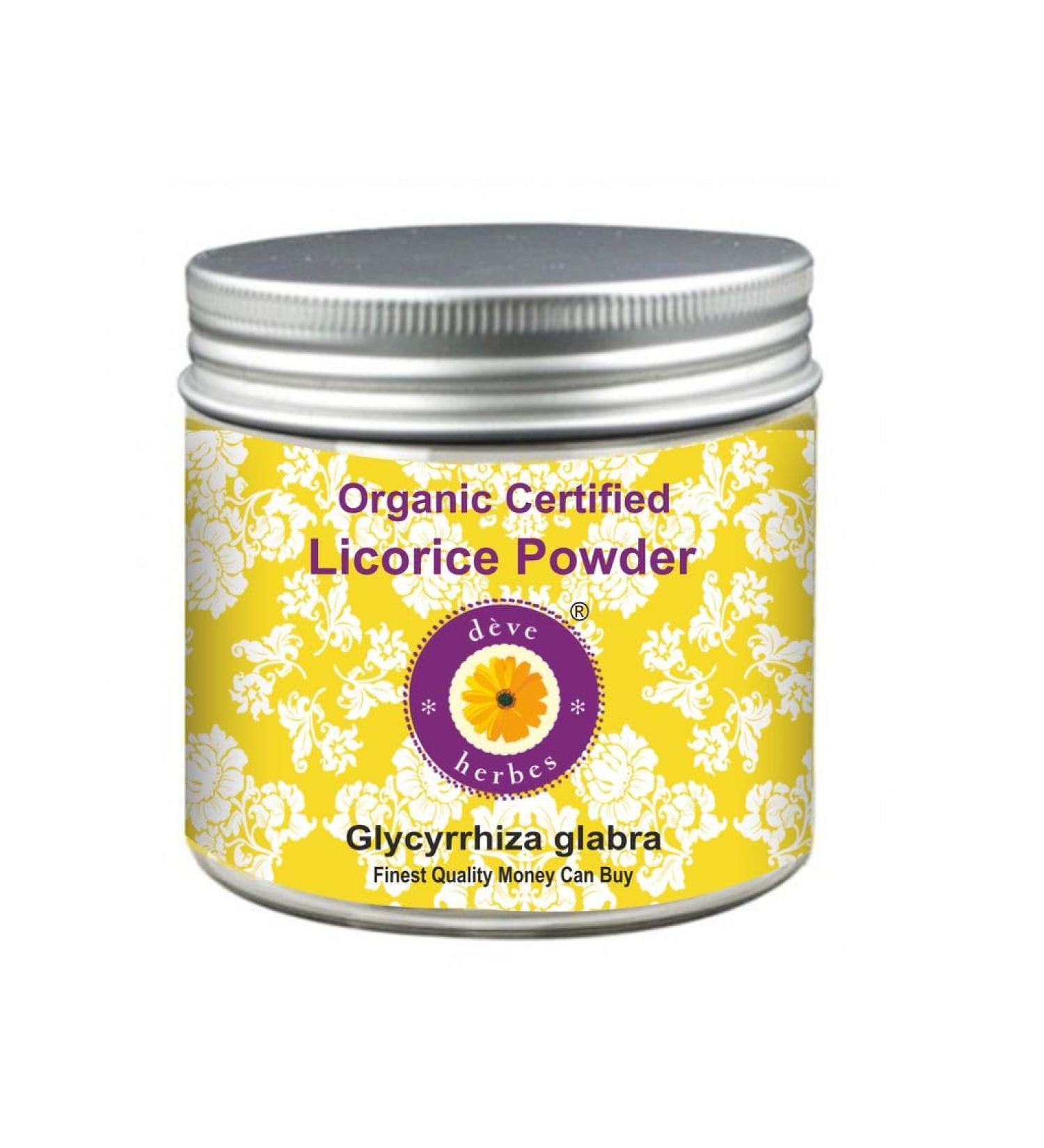 Deve Herbes Pure Licorice/Liquorice Powder (Glycyrrhiza glabra) for Skin - 100gm (3.5 oz)