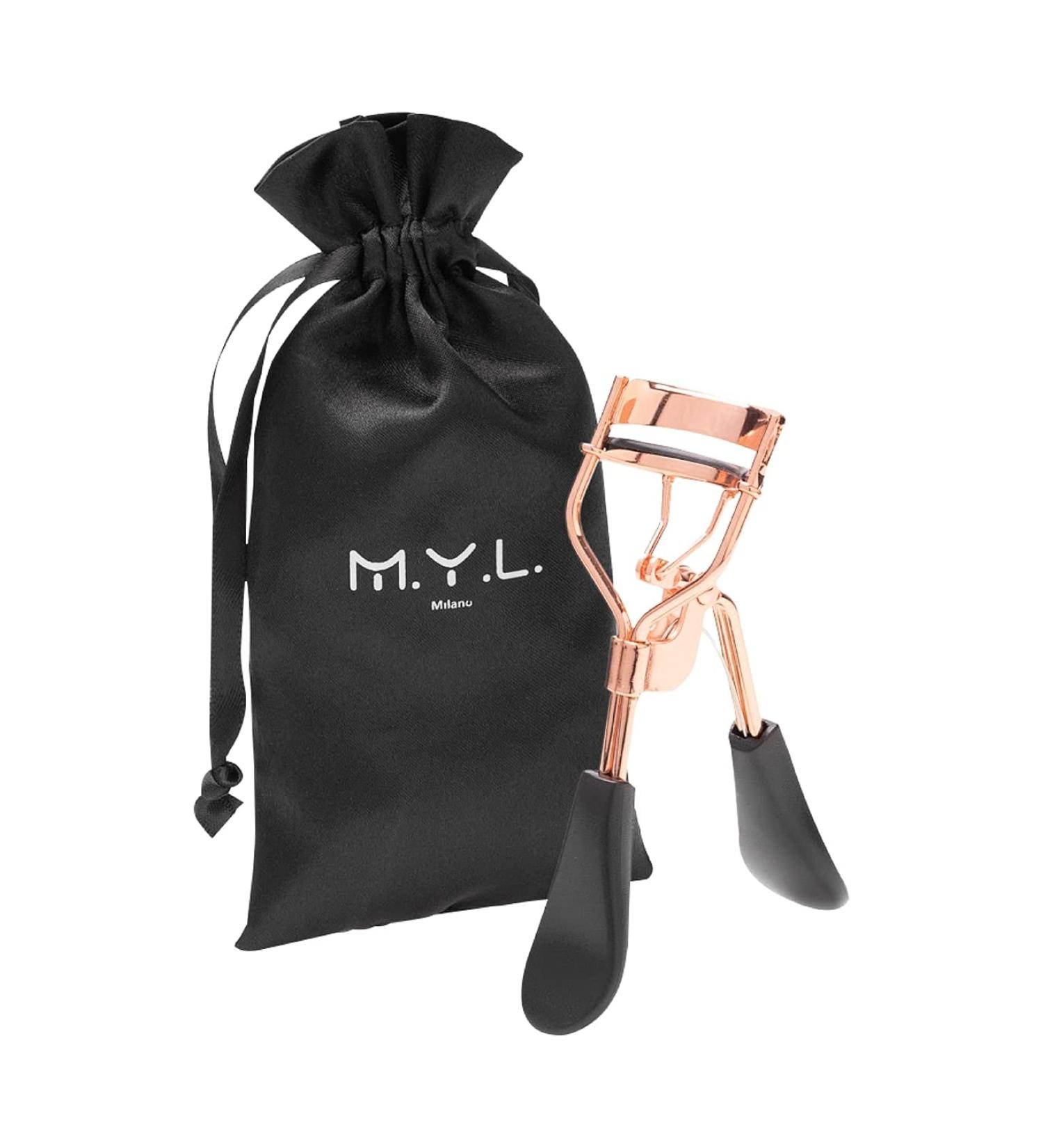 MYL Eyelash Curler - Portable Rose Gold Steel Lash Curler x 2.0 for Perfectly Curled Lashes | International Shipping Available - Buy Online on GoSupps.com