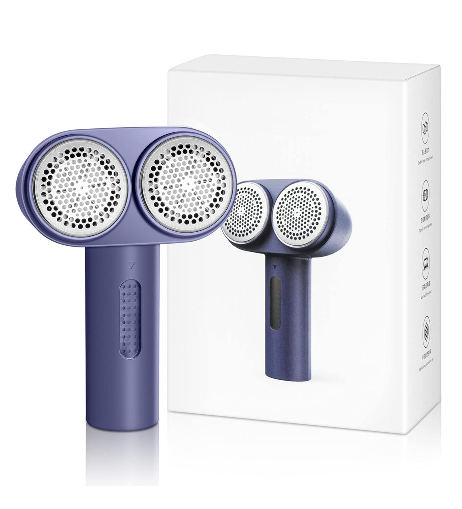 Portable Fabric Shaver & Lint Remover - Rechargeable Electric Clothes Shaver with 6 Blades - Dual-Speed Purple Fabric & Furniture Cleaner - Buy Online on GoSupps.com