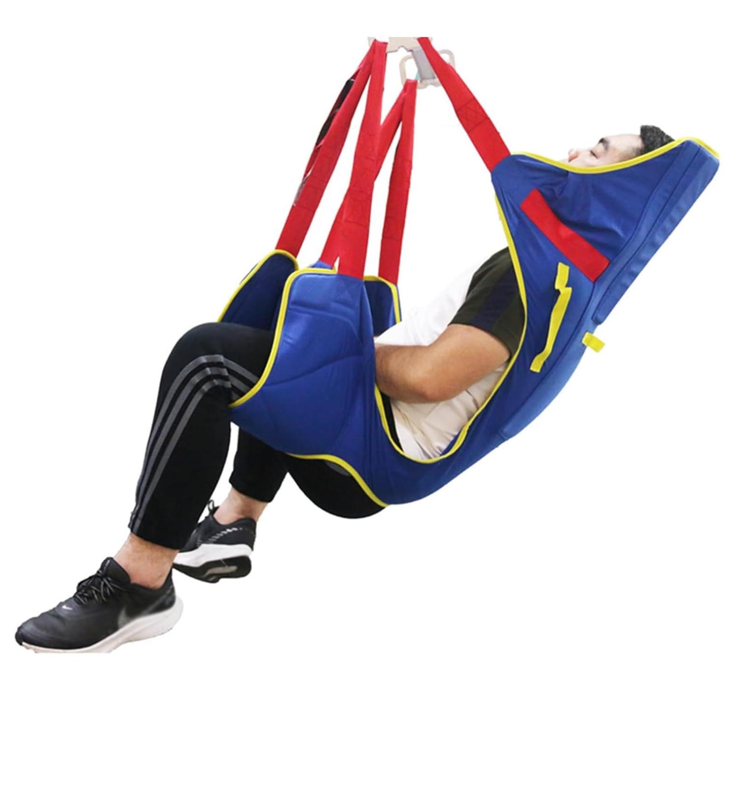 Aid Full Body Patient Lift Sling Universal Patient Lift Sling Padded Divided Leg Slings with Head and Back Support Load Capacity 90kg for Assistent Patient Rehabilitat Training - Buy Online on GoSupps.com