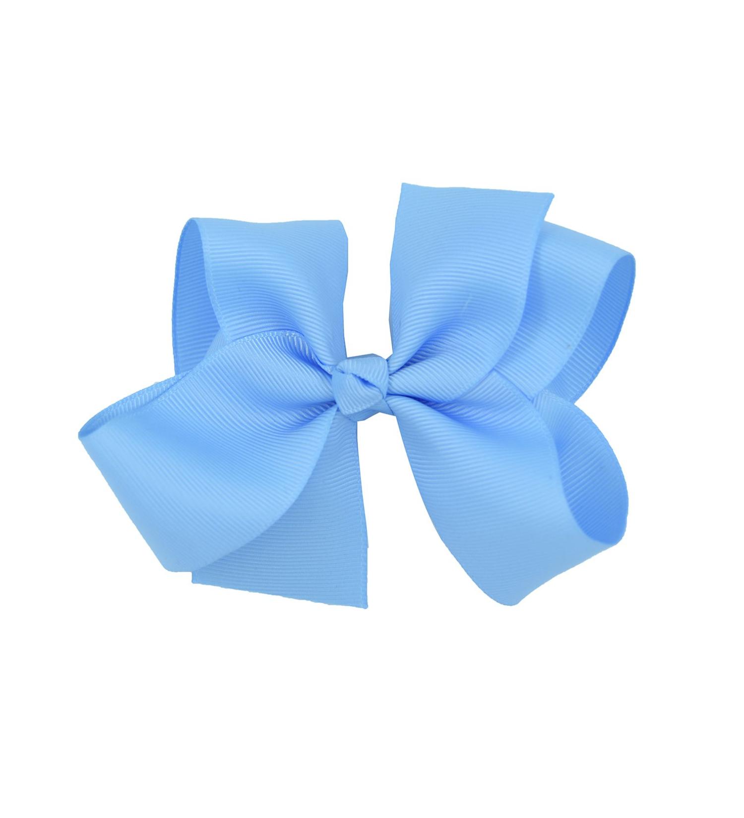 PrettyBoutique 5 Inches Girls Large Grosgrain Hair Bow Alligator Clip (Light Blue)