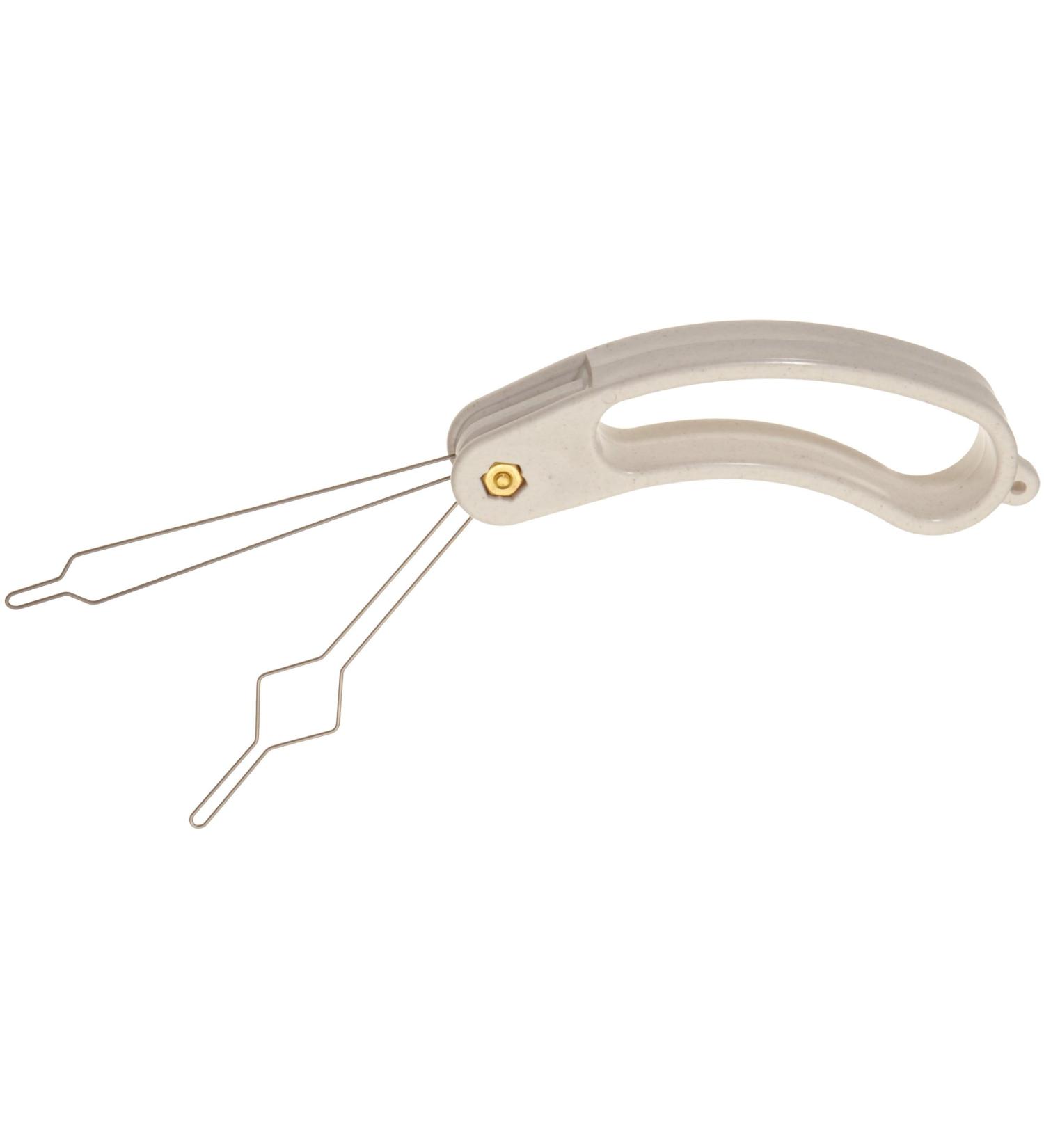SP Ableware Hole-In-One Double Button Loop Dressing Aid with Wide Plastic Handle - White (738860002)
