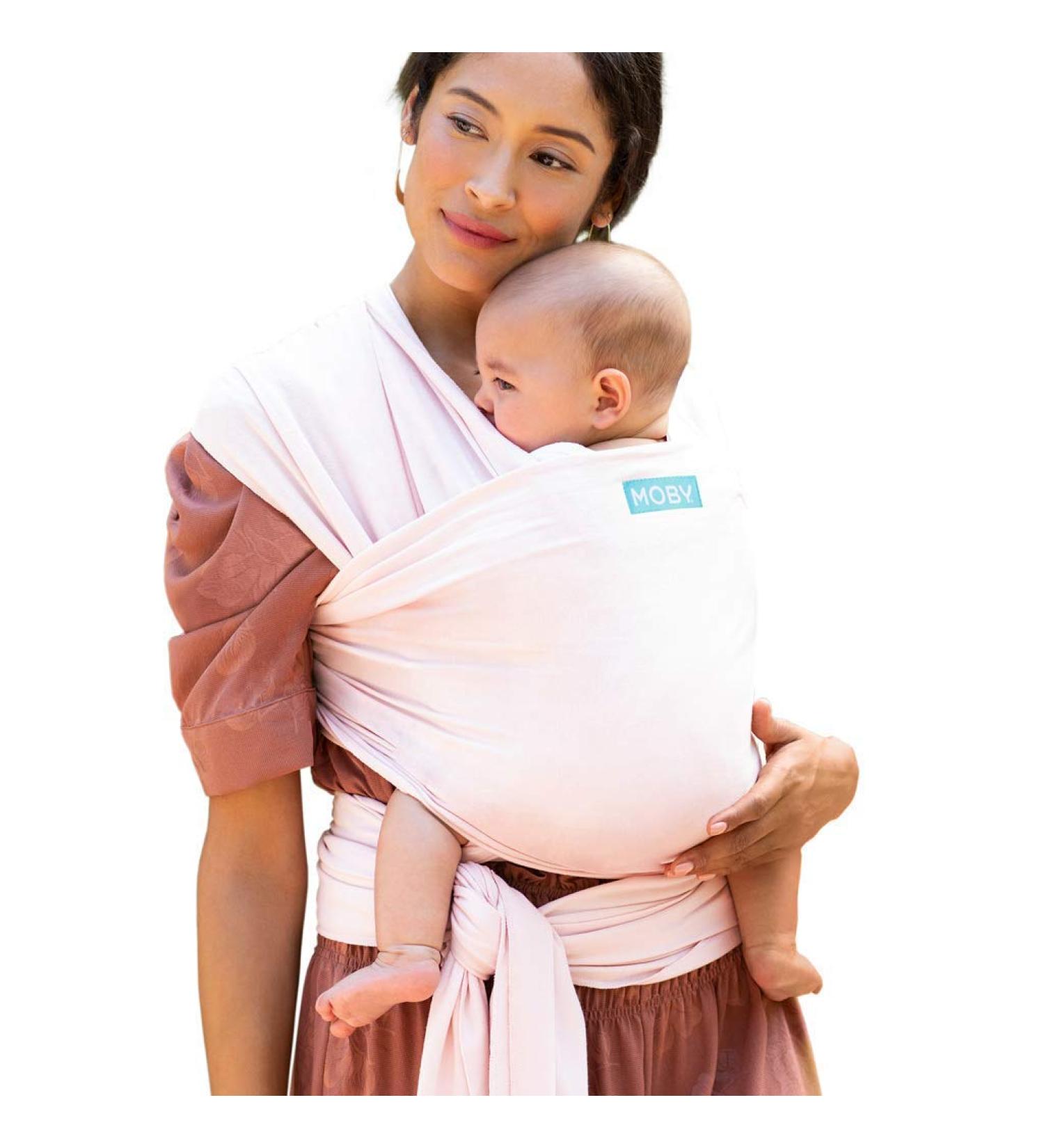 Moby Rose Quartz Classic Baby Wrap Carrier | 100% Cotton, Breathable & Stretchy | For Newborn to Toddler up to 33lbs | Unisex - Buy Online on GoSupps.com