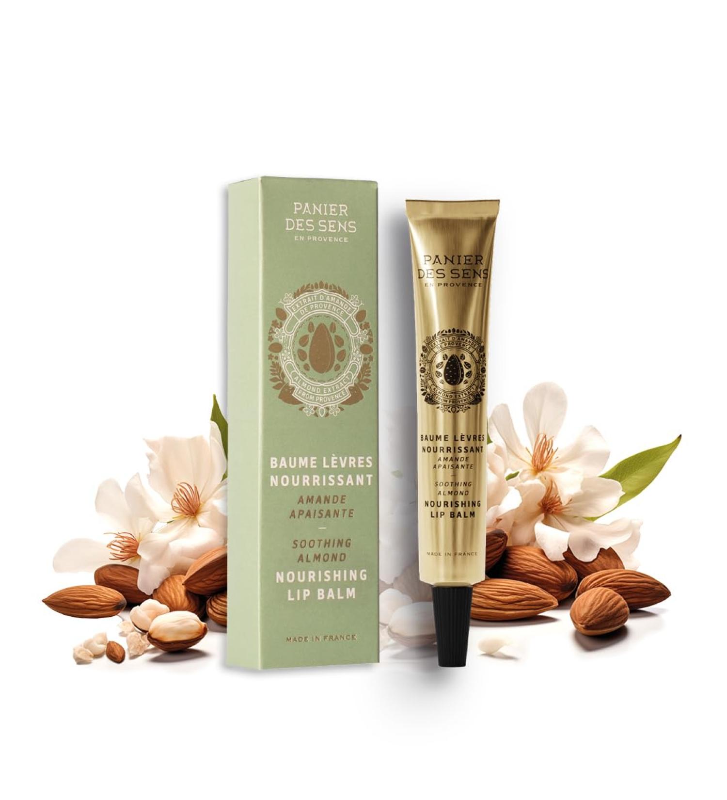 Panier des Sens - Almond Lip Balm for Women - Lip Moisturizer - Almond Extract & Almond Oil - Made in France Lip Care - 98% Natural Ingredients - Lip Balm Hydrating Nourishing for Dry Lips - 0.5 Fl oz Almond 0.5 Fl Oz - Buy Online on GoSupps.com