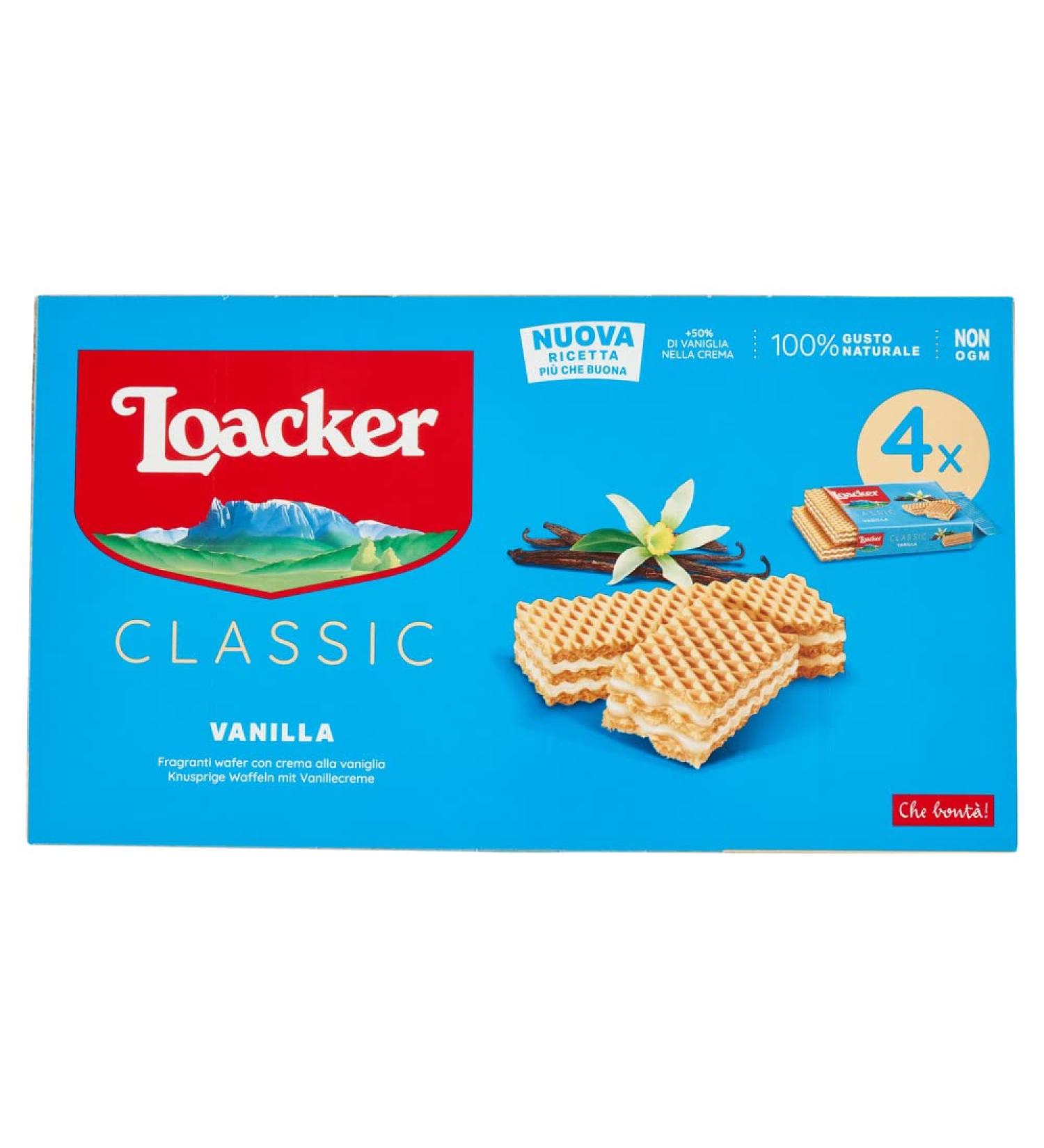 Loacker Classic Pack of 3 vanilla skull shaped cubes waffles biscuits cakes 4 x 45 g - Buy Online on GoSupps.com