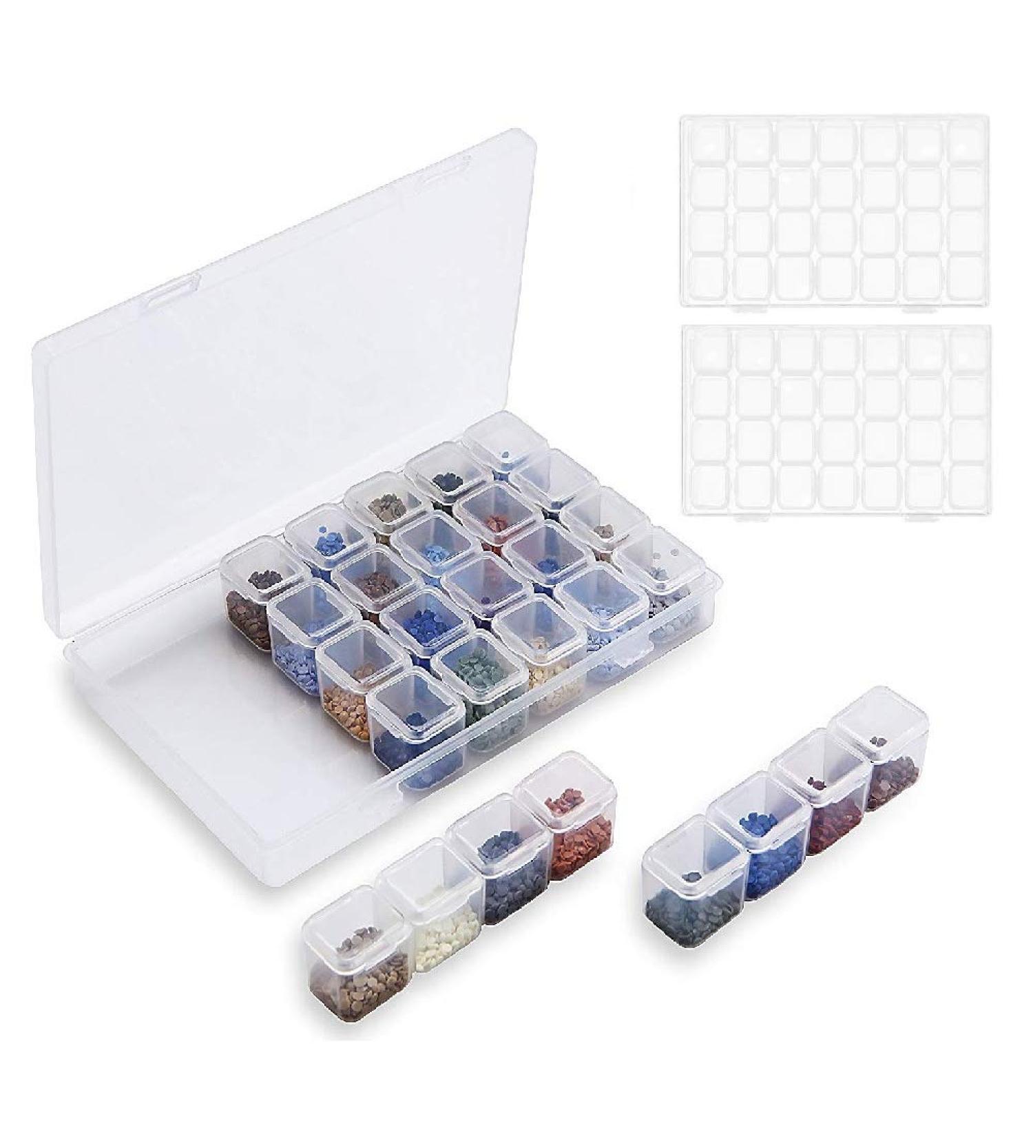 3 Pack 28 Slots Diamond Embroidery Storage Case for DIY 5D Diamond Painting - Buy Online on GoSupps.com