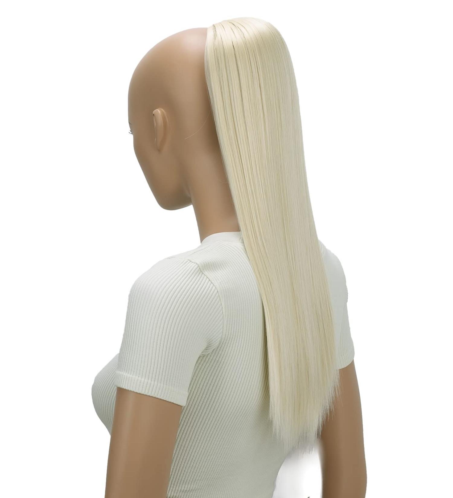 CAISHA 22 Ponytail Extension | Heat-Resistant Synthetic Fiber | Platinum Blonde PH514 - Buy Online on GoSupps.com