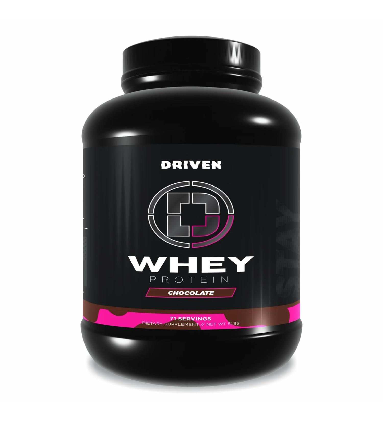 Driven WHEY- Grass Fed Whey Protein Powder: Delicious Clean Protein Shake- Improve Muscle Recovery with 23 Grams of Protein with Added BCAA and Digestive Enzymes (5lb Chocolate Milkshake) Chocolate Milkshake 5 Pound (Pack  - Buy Online on GoSupps.com