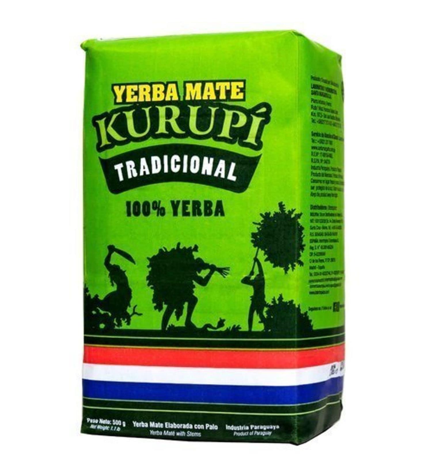 KURUPI -Th Yerba Mate du Paraguay. (Traditionnel 17.64 oz) 500 Grammes - Buy Online on GoSupps.com