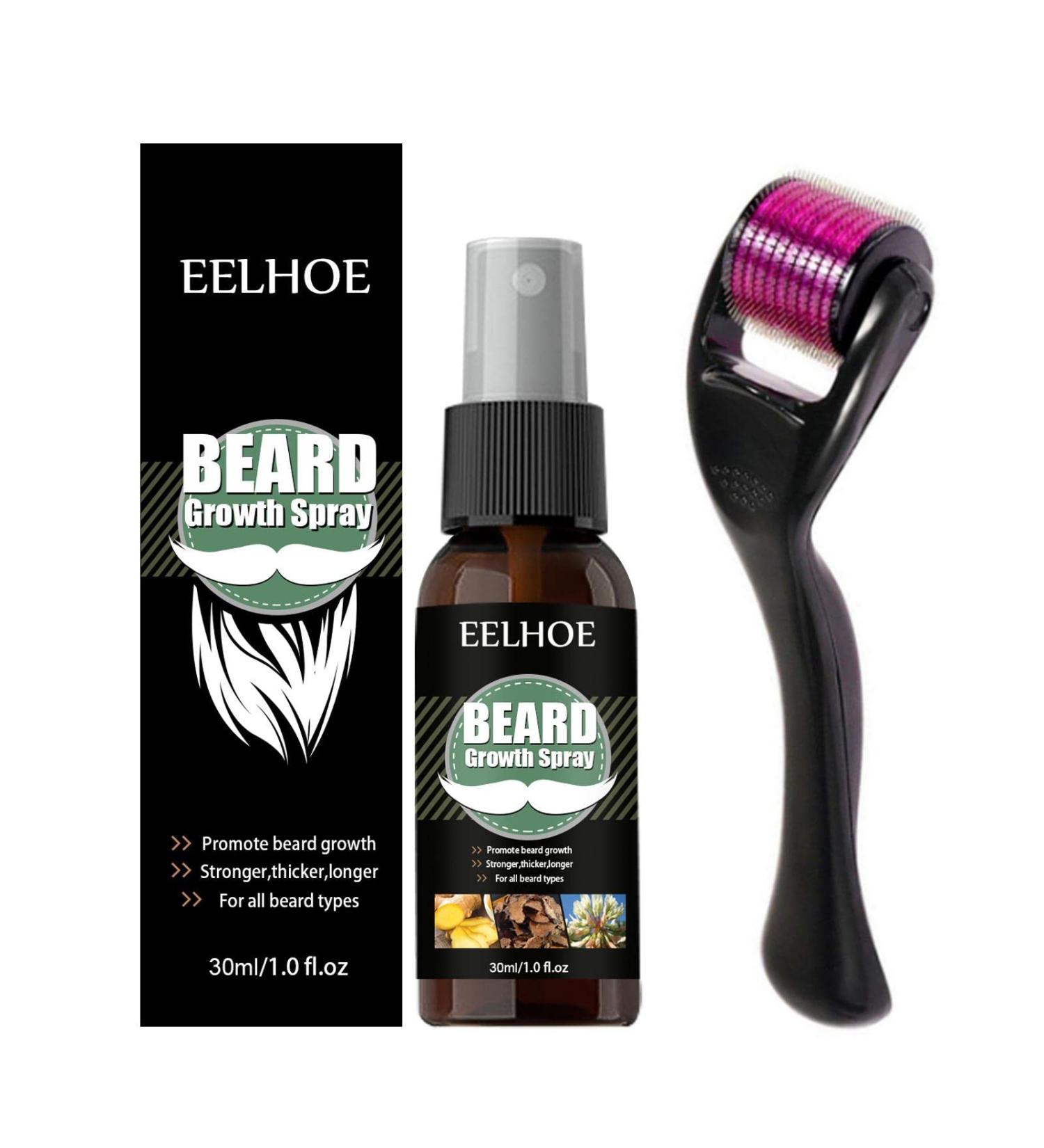 Fulenyi Beard Growth Kit - 30ml Beard Care Set for Men | Derma Roller Serum Oil & Balm - International Shipping Available - Buy Online on GoSupps.com