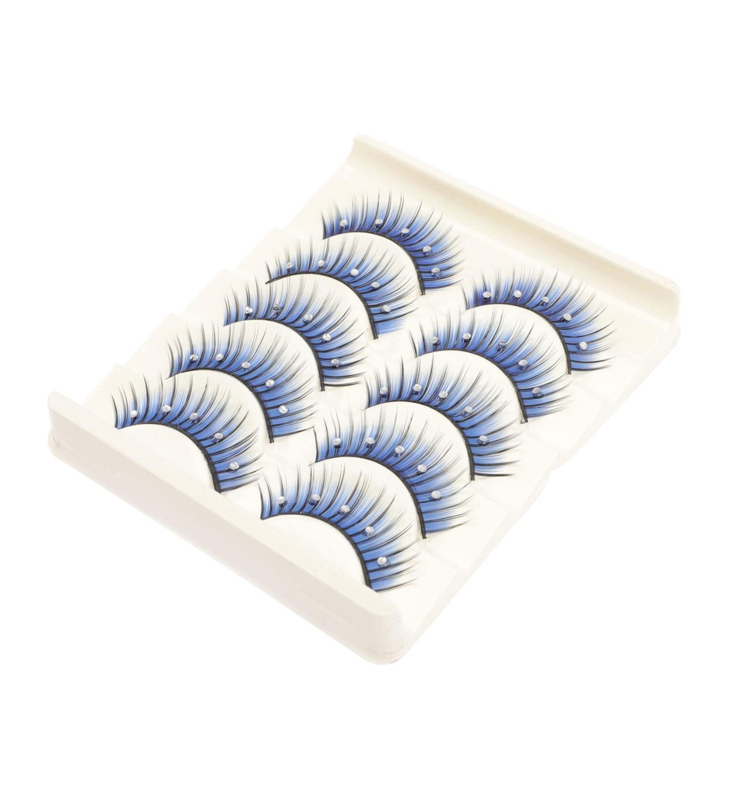 HONMEET 5 Pairs Cosplay Lashes Fake Eyelashes Reusable Black Eyelashes Rhinestone Eyelashes Natural False Eyelashes Soft Light Fake Lash Segmented False Eyelashes 5d False Eyelashes Fiber - Buy Online on GoSupps.com
