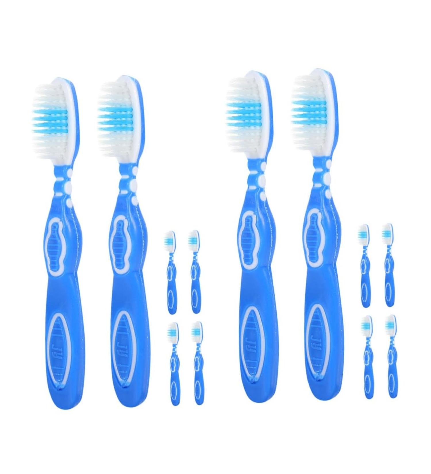 Healvian 12-Pack Portable Mini Toothbrush Set - Travel-Friendly Household Dental Brushes for Daily Oral Care - Buy Online on GoSupps.com