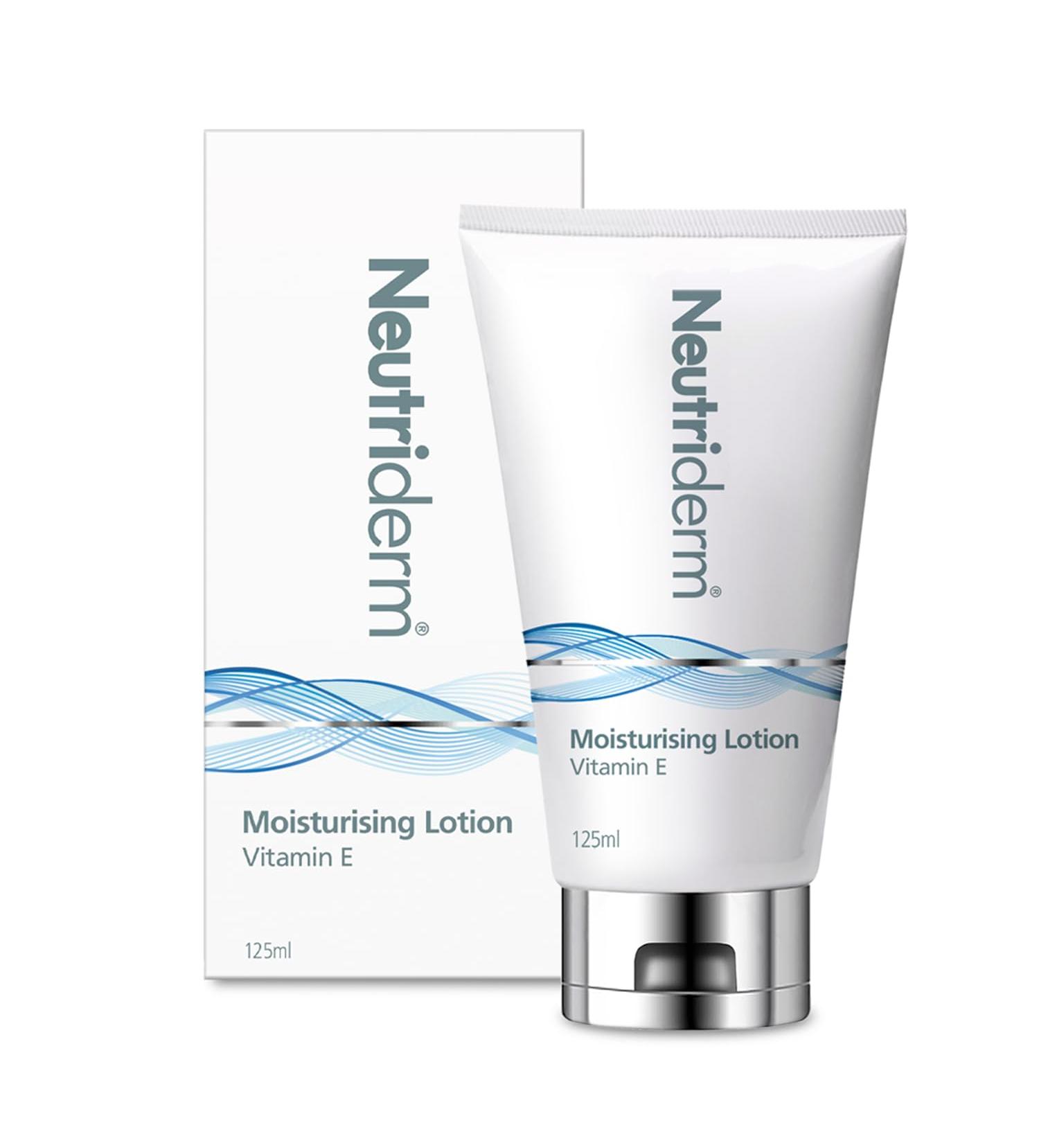 Neutriderm Moisturising Lotion with Vitamin E - 125 mL | Hydrating Skin Care for All Skin Types - Shop Internationally - Buy Online on GoSupps.com