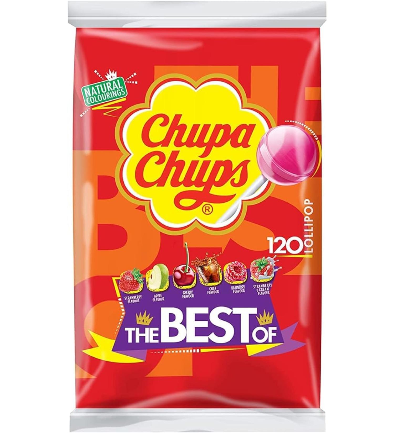 Chupa Chups Halloween Sweets - The Best Of Lollipop Sharing Bag (120 Lollies In 6 Flavours) - Buy Online on GoSupps.com