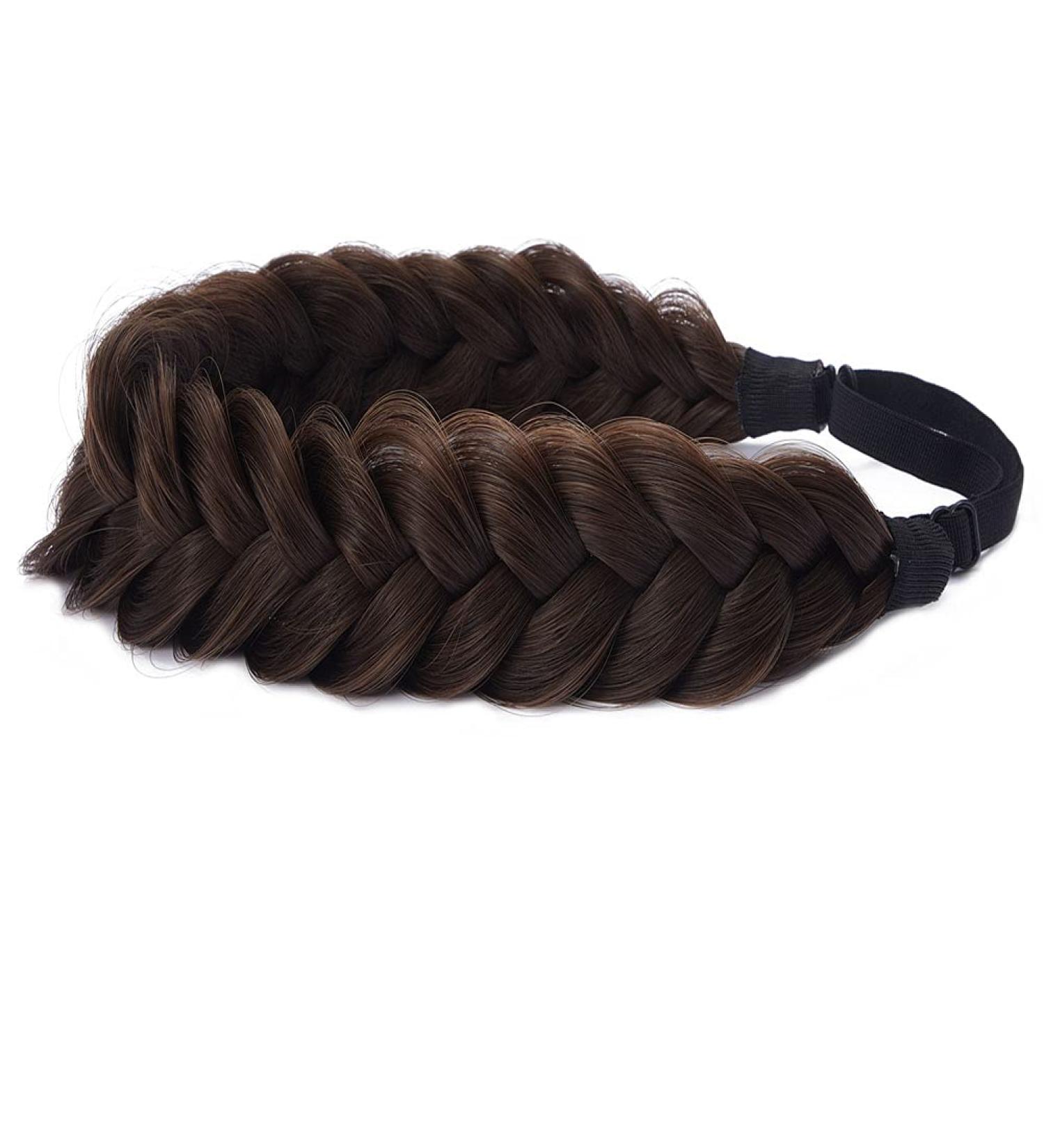 Synthetic Hair Braided Headband | Chunky Wide Plaited Wedding Wig | Beauty Accessory for Women/Girls - TOECWEGR (1030B) - Buy Online on GoSupps.com