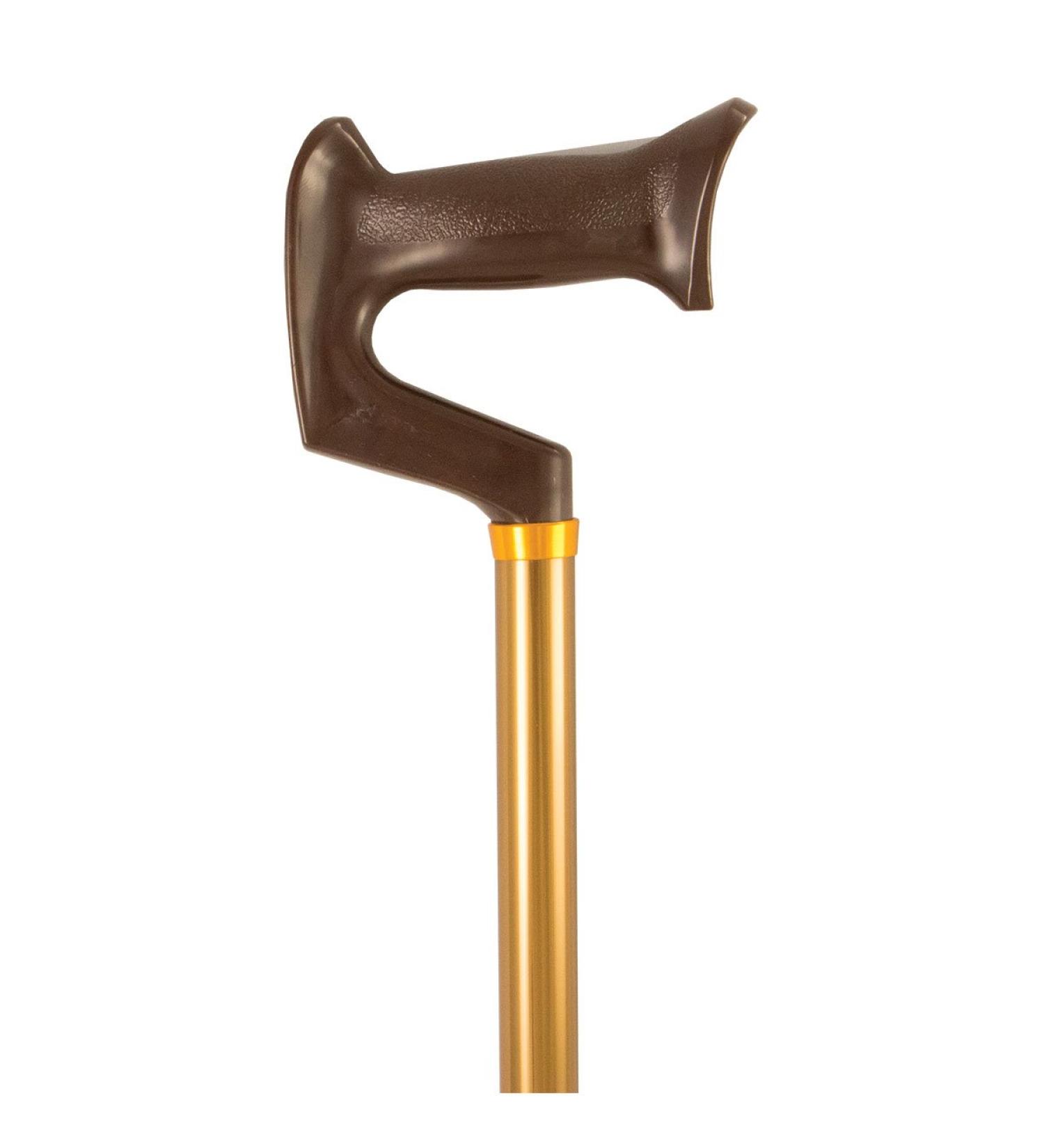 PCP Mobility & Homecare Adjustable Cane Aluminum Orthopedic Handle Bronze with Black Handle 3/4-Inch Tip Size