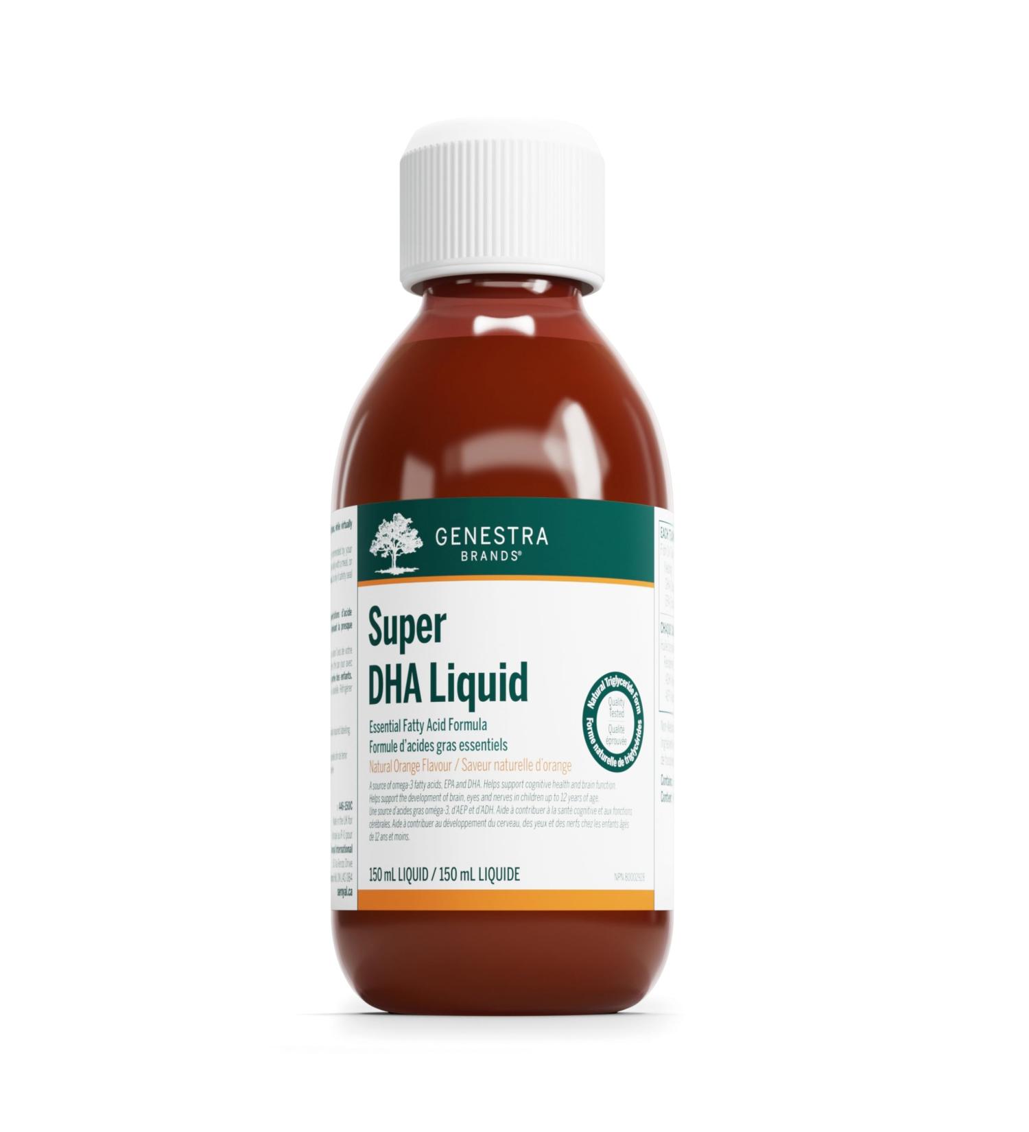 Genestra Brands - Super DHA Liquid - Supports Brain Health and Cognitive Function* - 150 ml Liquid - Natural Orange Flavour - Buy Online on GoSupps.com