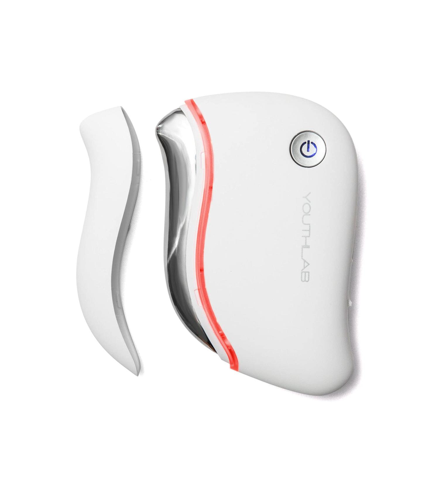ProSculpt Gua Sha - Ultimate Anti-Aging Skin Tool with Heat & Vibration for Firming Puffiness Relief Tension Relief - White Rose Gold - Buy Online on GoSupps.com