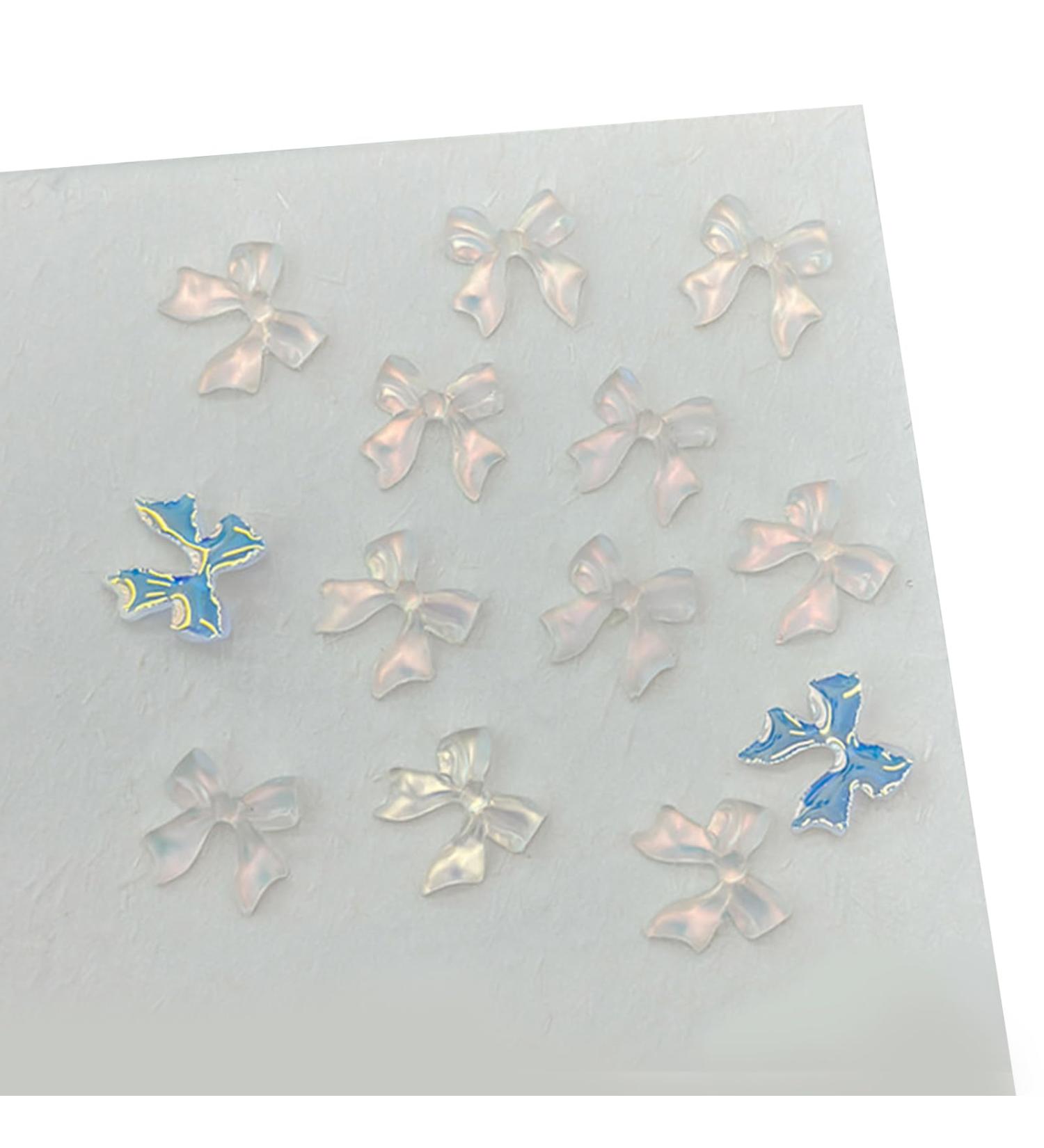 Simple Bowknot 3D Resin Ribbon Bows Manicures Accessories Supplies Resin Bows Decorations - Buy Online on GoSupps.com