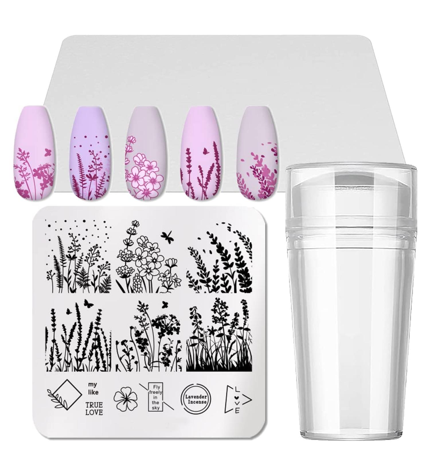 3-teiliges Nagelkunst-Set mit Silikon-Stempel Schaber & Edelstahl-Platten | Hochwertiges Nagelkunst-Zubeh r f r kreative Designs - Buy Online on GoSupps.com