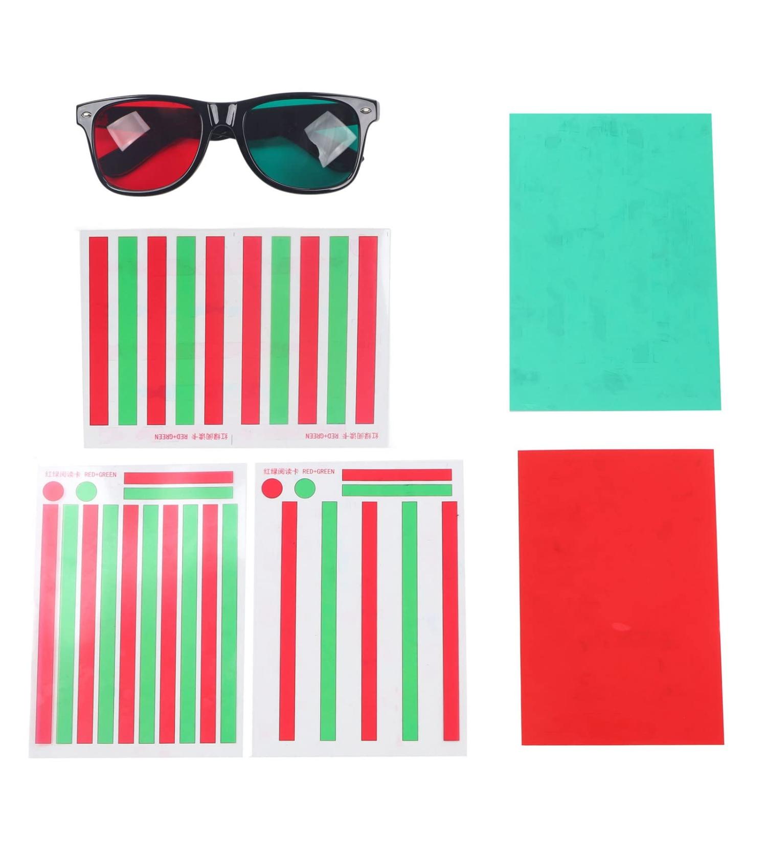 Semme Eye Training Cards for Myopia Strabismus & Amblyopia | Red-Green Glasses Included - International Shipping - Buy Online on GoSupps.com
