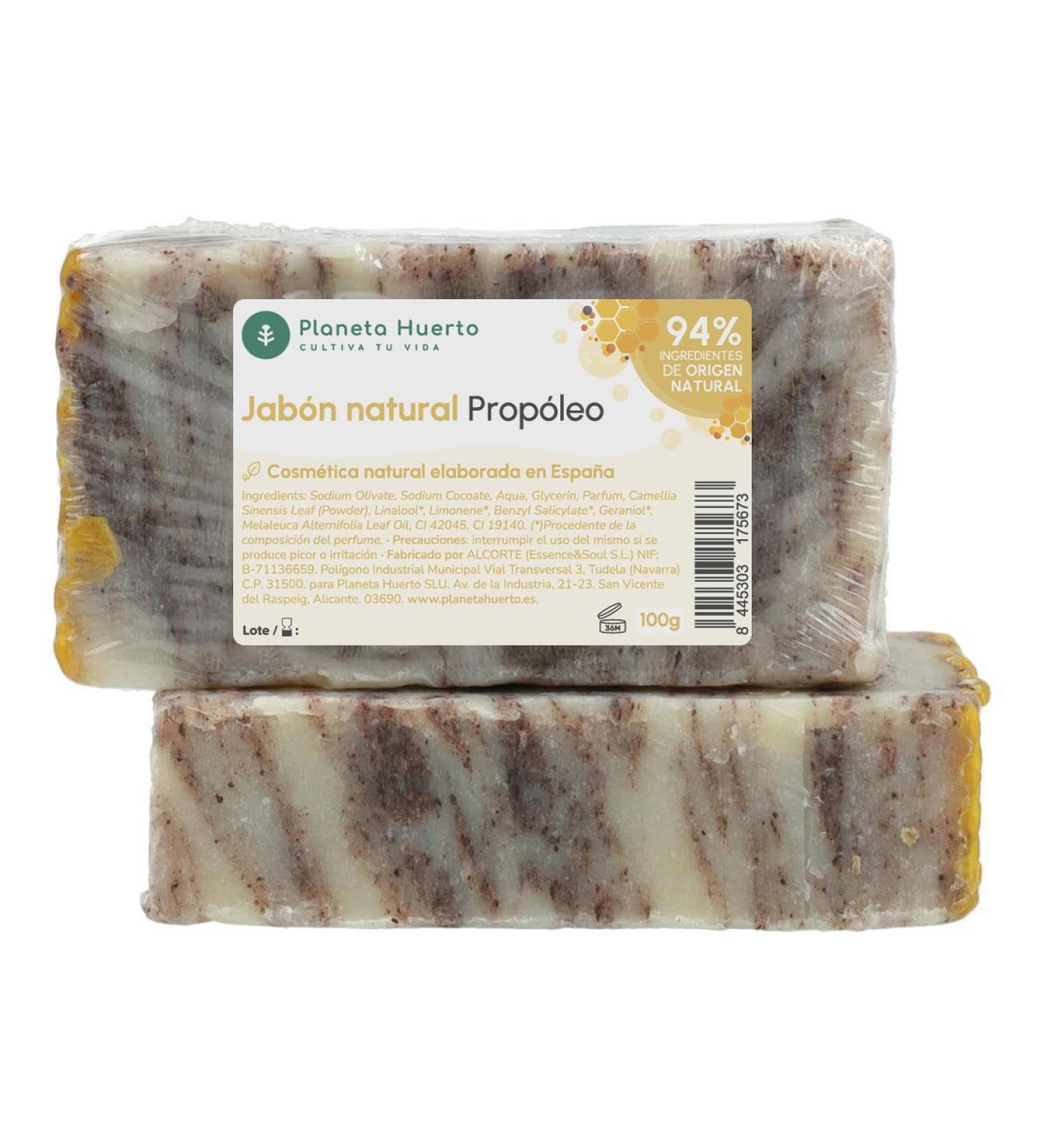 Planeta Huerto Plan te Potager | Natural Soap with Olive Oil and Propolis 100g | Antibacterial and Healing | Skin Protection