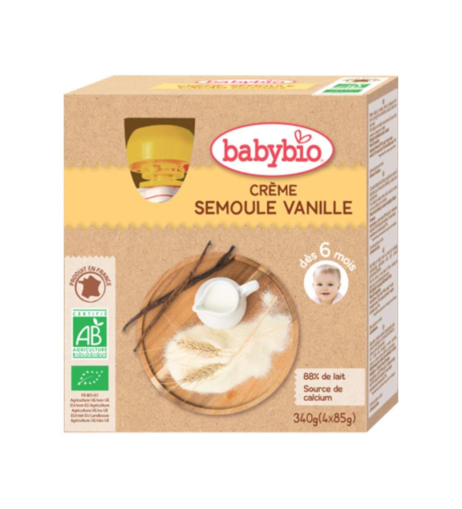 Babybio Bottle Cream Semolina Vanilla 6+ Months 340g - Buy Online on GoSupps.com