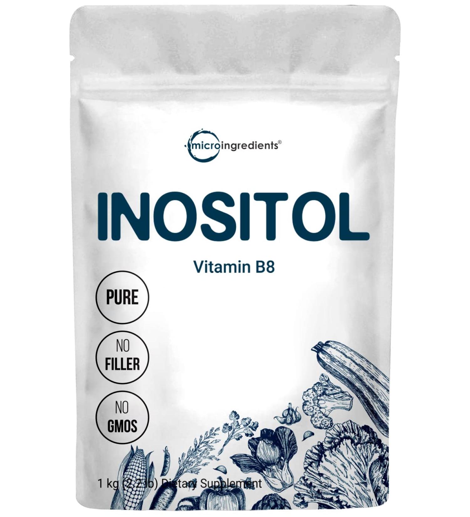 Inositol Powder 1KG - Supports Liver Health, Hair Growth, and Sleep - Non-GMO Vegan Super Inositol Antioxidant - Buy Online on GoSupps.com