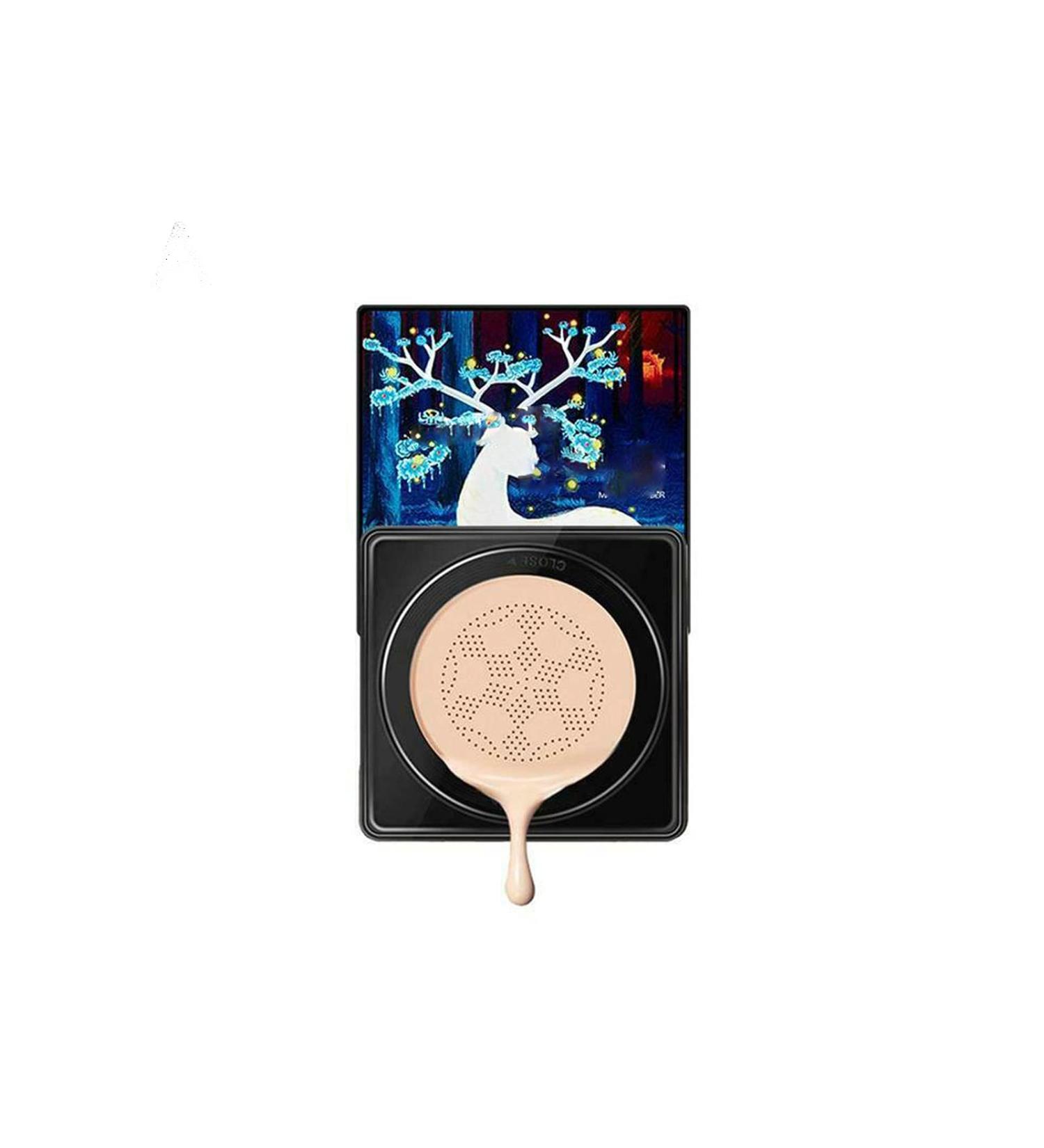 Mushroom Head Foundation Air Cushion CC & BB Cream - Moisturizing Concealer & Bright Makeup Base with Sponge (Ivory) | Shop Internationally Now! - Buy Online on GoSupps.com