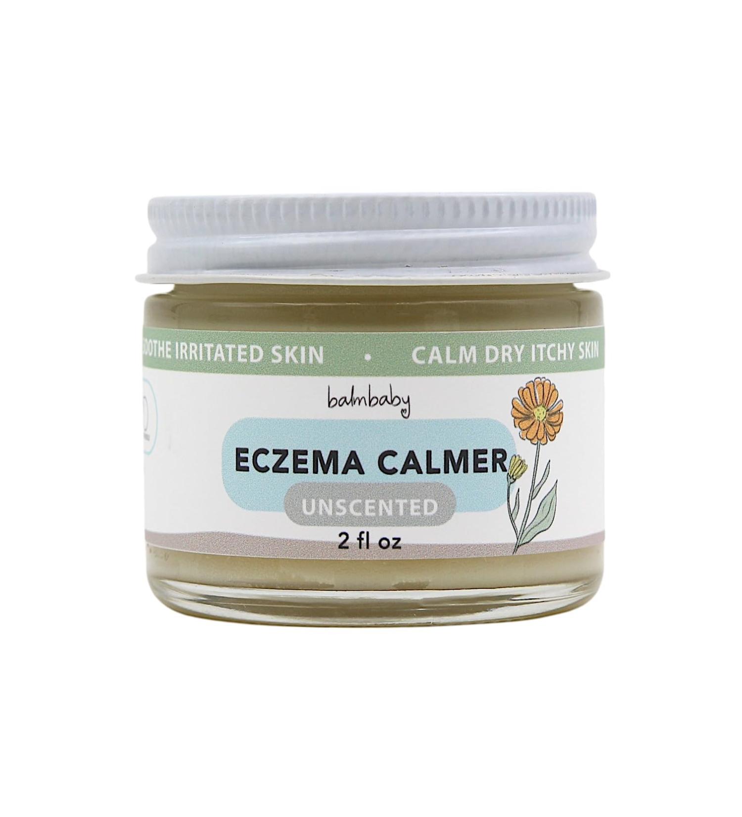 Balm Baby Eczema Calmer - Natural Organic Eczema Dry Skin Itch Relief Balm For Kids - Soothing Moisturizer with Calendula for Sensitive Skin - Glass Jar (Unscented) - Buy Online on GoSupps.com