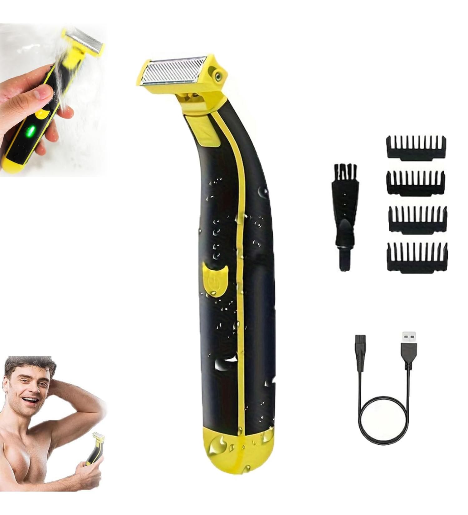 Stellaya Shaver Stellaya Dull Body Washed and Dry Shaver Full Body Washed Wet and Dry Shaver 2 Pcs Stellaya Mens Shaver Waterproof Rechargeable with 4 Types of Limited-Length Combs (1) - Buy Online on GoSupps.com