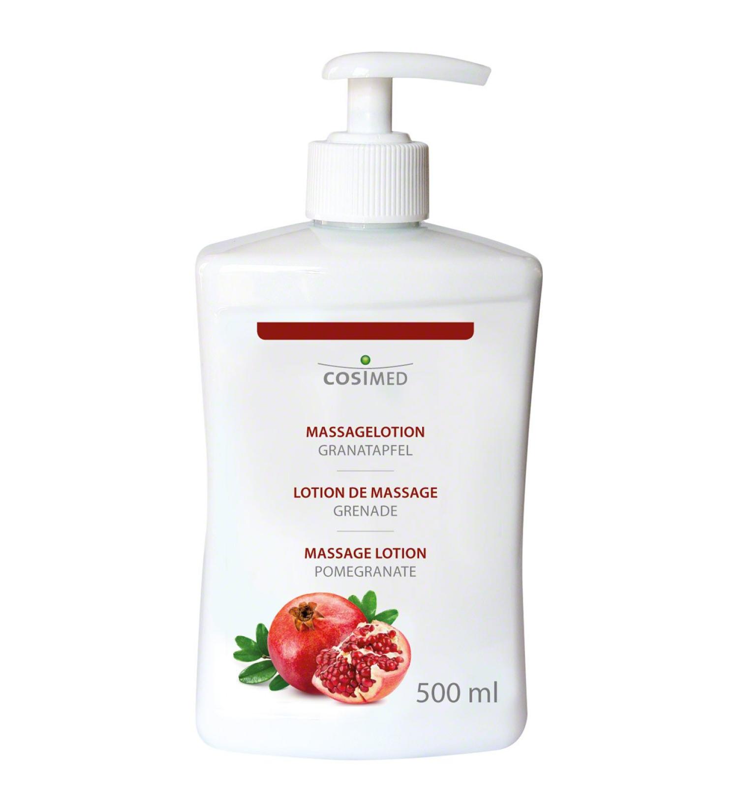 CosiMed Massage Lotion Pomegranate 500ml - Pressure Dispenser - Nourishing & Hydrating for Spa & Home Use | International Shipping Available - Buy Online on GoSupps.com