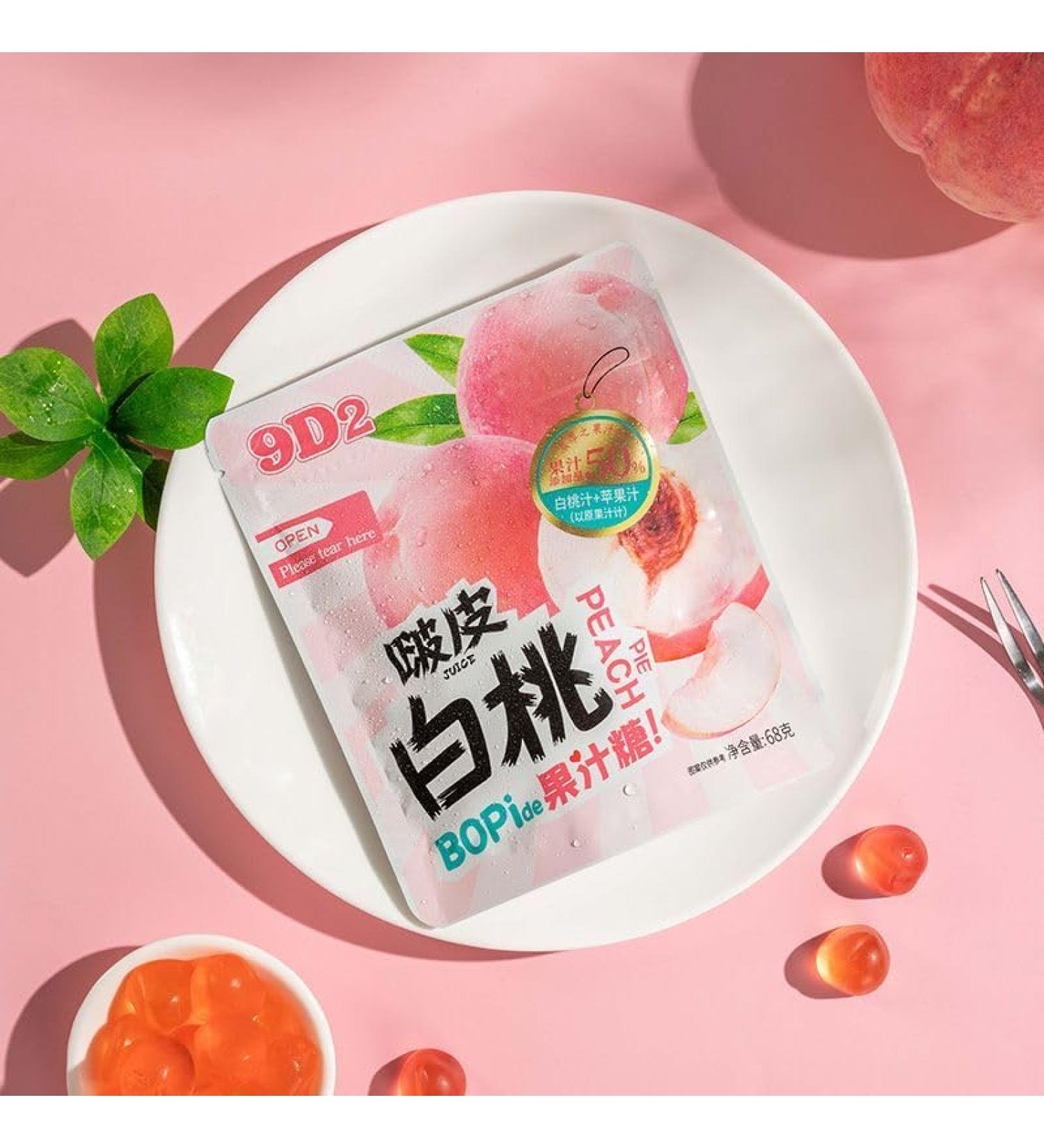 White peach candy Peeled gummies 68g/pack Mixed fruit fudge 50% fruit juice content Cute and fun candies Healthy fruit snacks Green grape Dim sum Snack pack (White peach flavor 8 packs) White peach flavor 8 packs - Buy Online on GoSupps.com