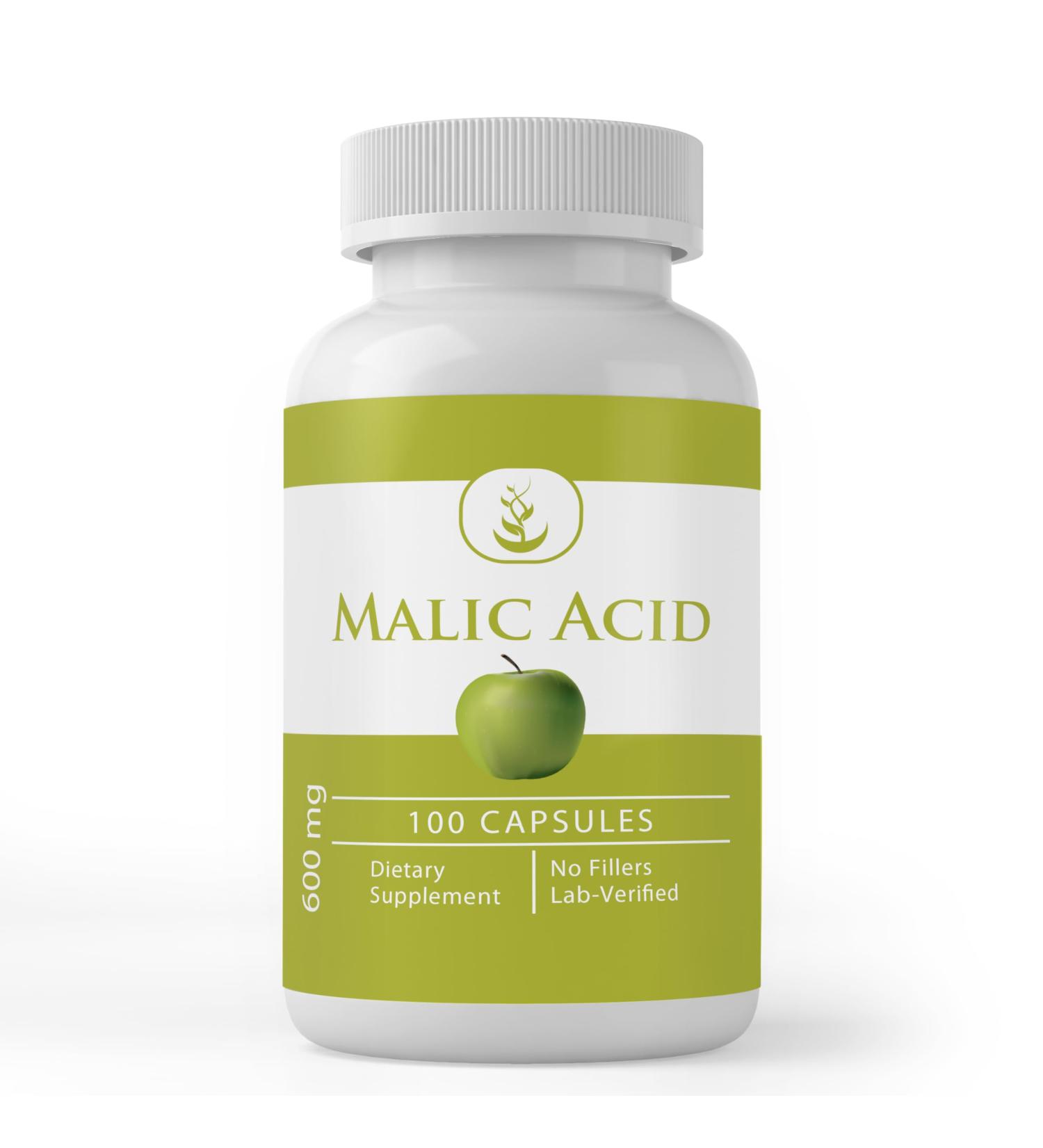 Malic Acid (100 Capsules) Alpha Hydroxy Acid Always Pure Lab Verified 100 Count (Pack of 1) - Buy Online on GoSupps.com