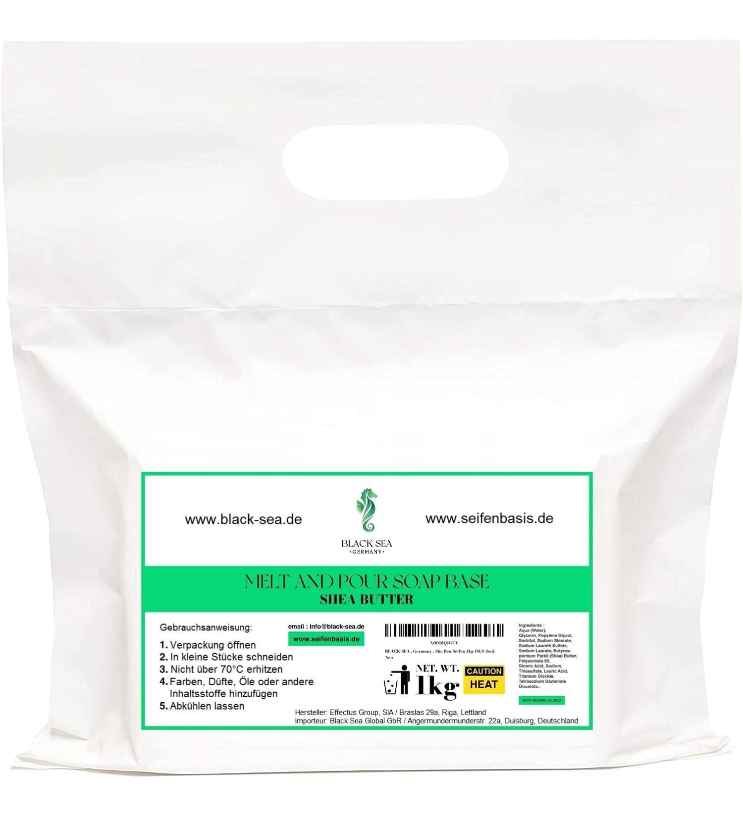 Buy 1 kg Organic Shea Butter Soap Base - SLS Free for Soap Making - Black Sea Germany | Premium Quality - Buy Online on GoSupps.com