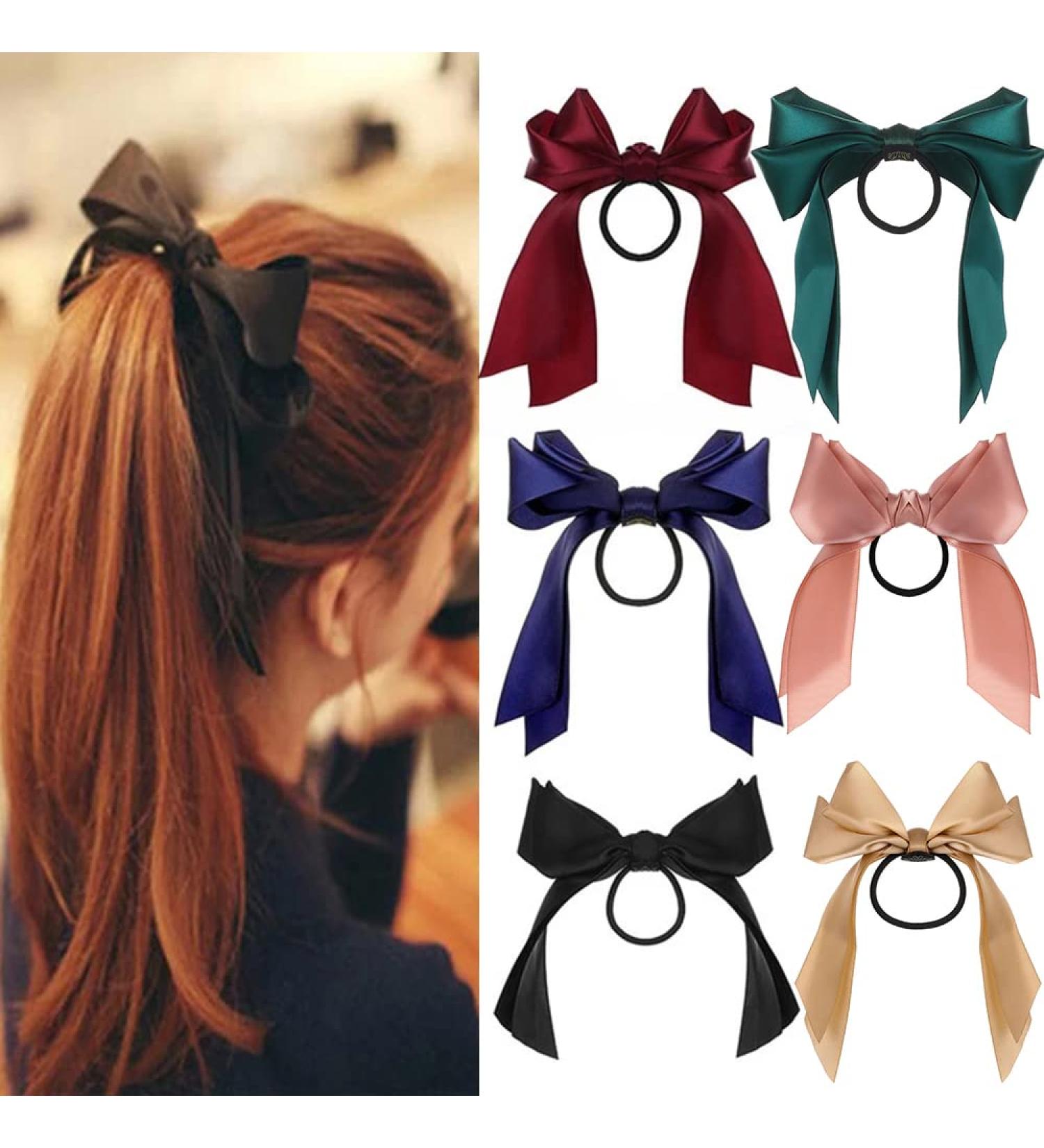 Velvet Bow Hair Tie for Women and Girls - Elastic Hair Scrunchie for Ponytails and Head Wraps - Buy Online on GoSupps.com