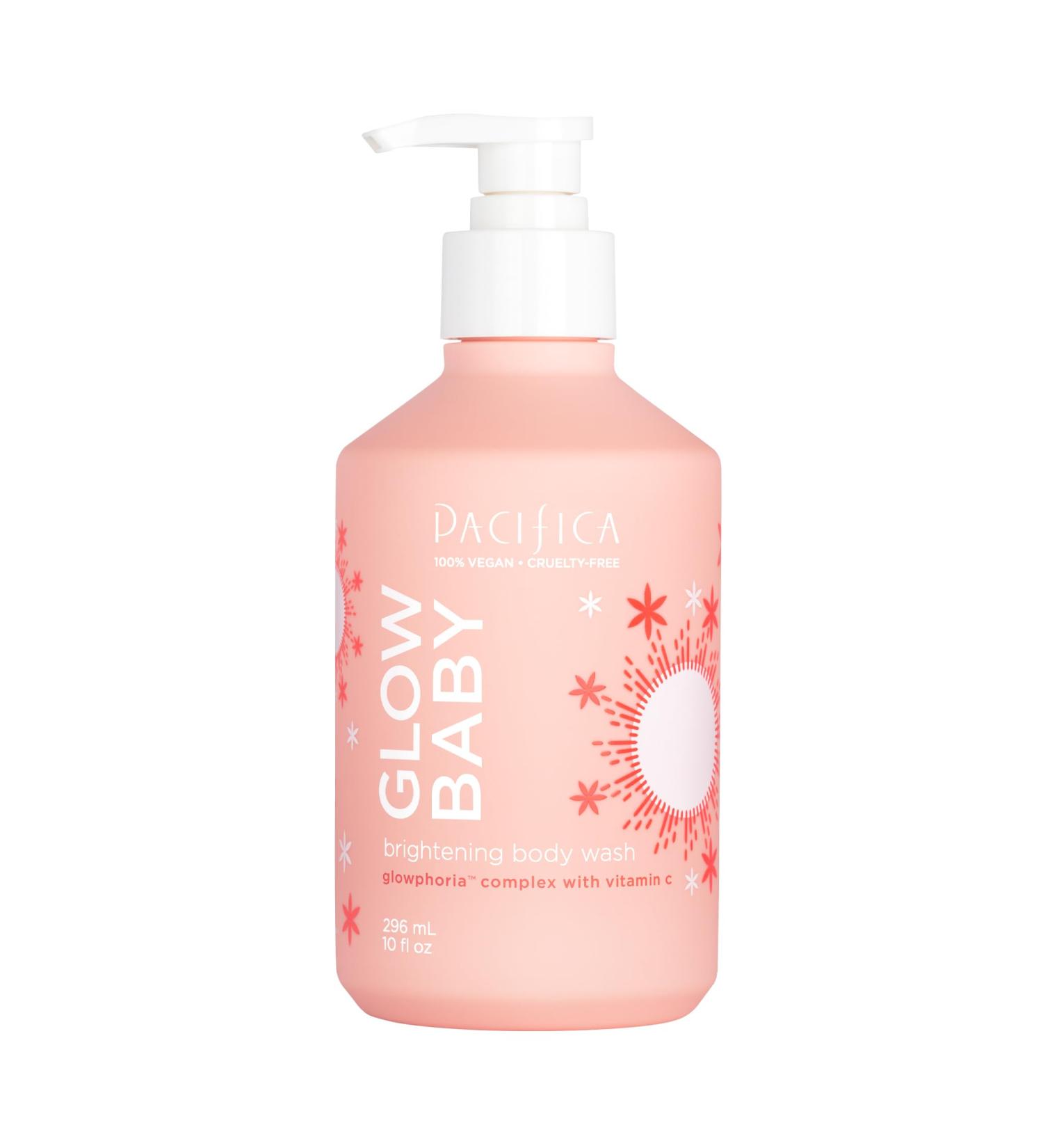 Pacifica Beauty Glow Baby Brightening Body Wash - Vitamin C Niacinamide Kakadu Plum - Hydrating Vegan Bath Gel - 12 fl oz - Buy Online on GoSupps.com