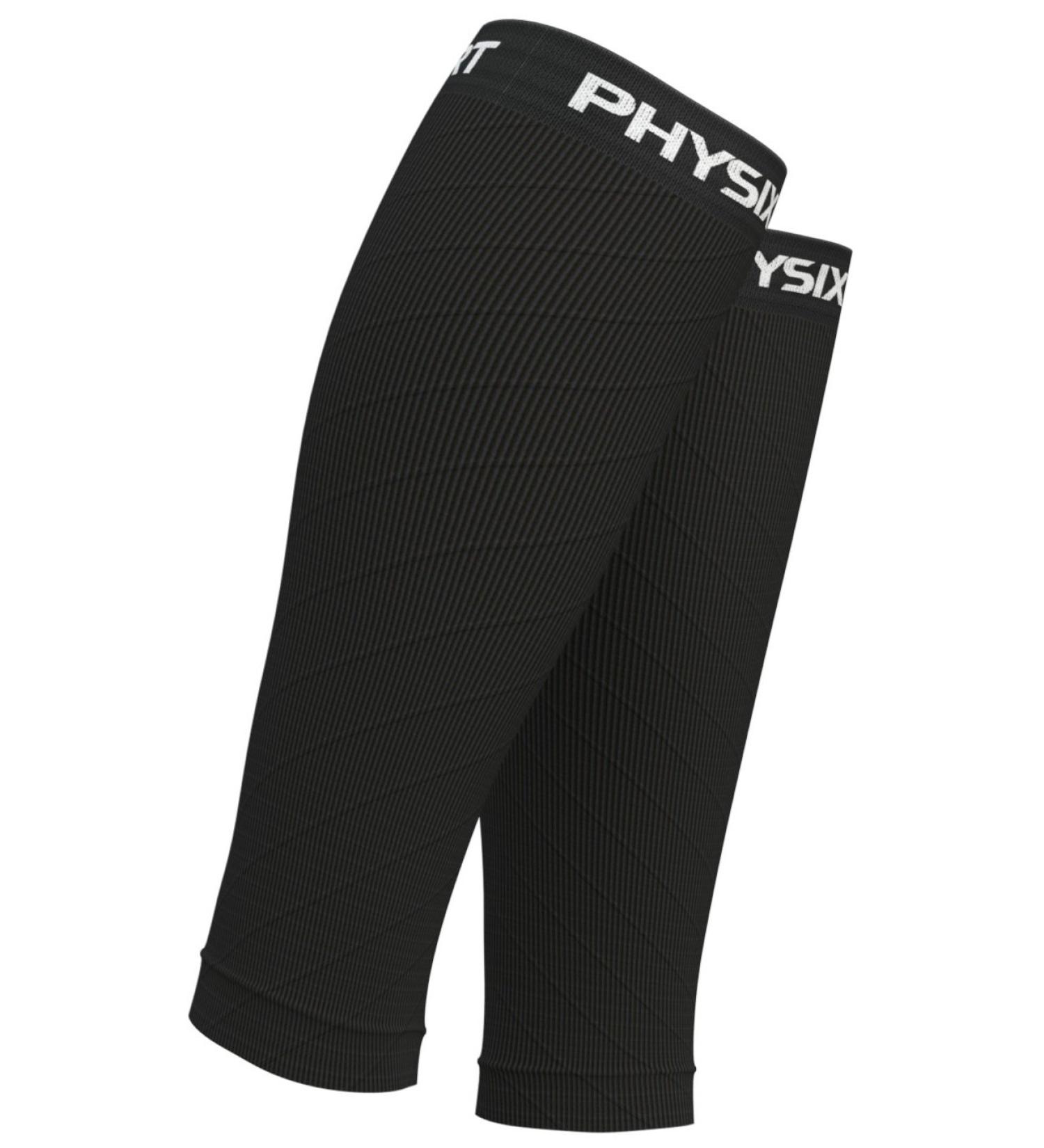 Physix Gear Sport Calf Compression Sleeves for Men & Women - L/XL (14-19) - Heavy Leg Protection & Recovery - Black (1 Pair) - Buy Online on GoSupps.com