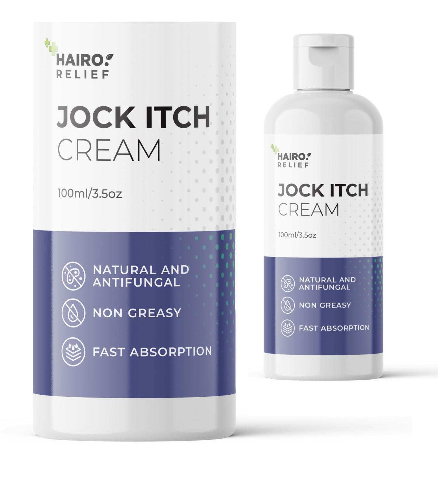 New HAIRO Relief Jock Itch Cream 100ml XL - Fast Relief Treatment for Men & Women - Buy Online on GoSupps.com