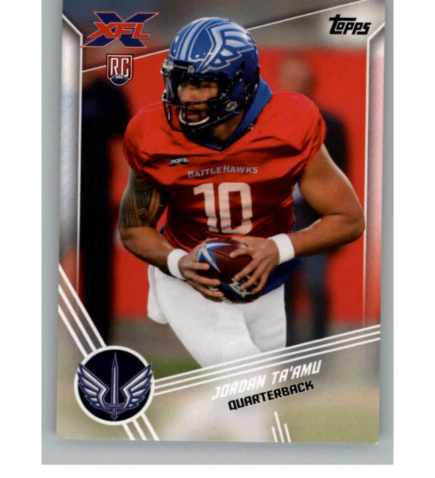 2020 Topps XFL Football #116 Jordan Ta'amu RC Rookie Card St. Louis BattleHawks Official"Xtra-Fun Football League" Trading Card