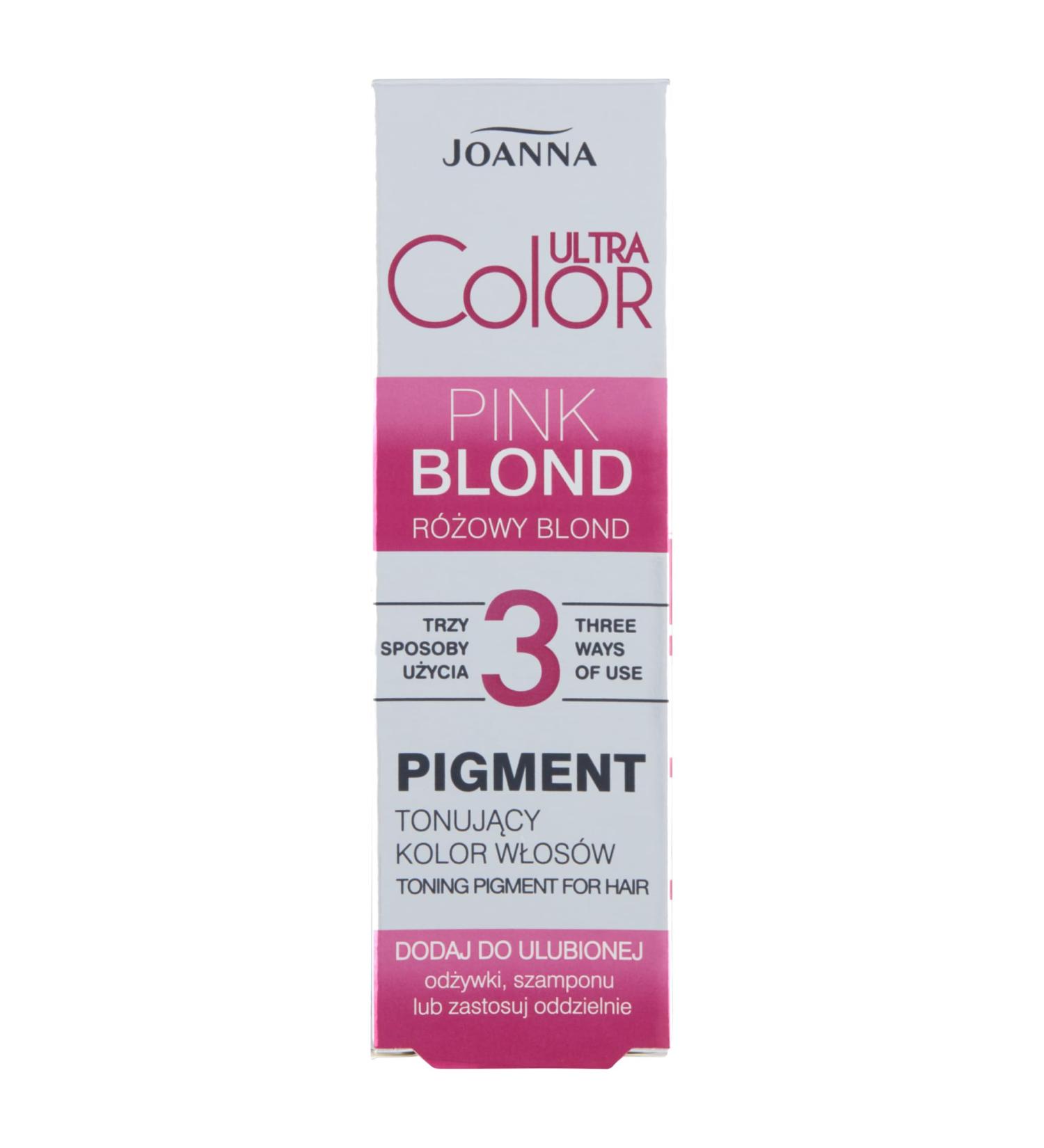 JOANNA Ultra Color Hair Coloring Pigment Neutralizes Unwanted Yellow Tones with Separate Shampoo Pink Blonde 100 ml - Buy Online on GoSupps.com