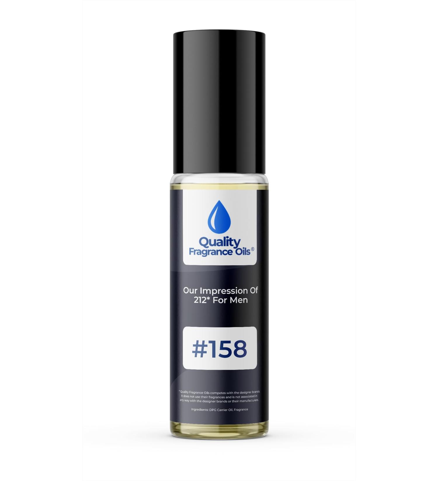 Quality Fragrance Oils' Impression #158 Inspired by 212 for Men (10ml Roll On) 212 for Men Impression #158 0.34 Fl Oz (Pack of 1) - Buy Online on GoSupps.com