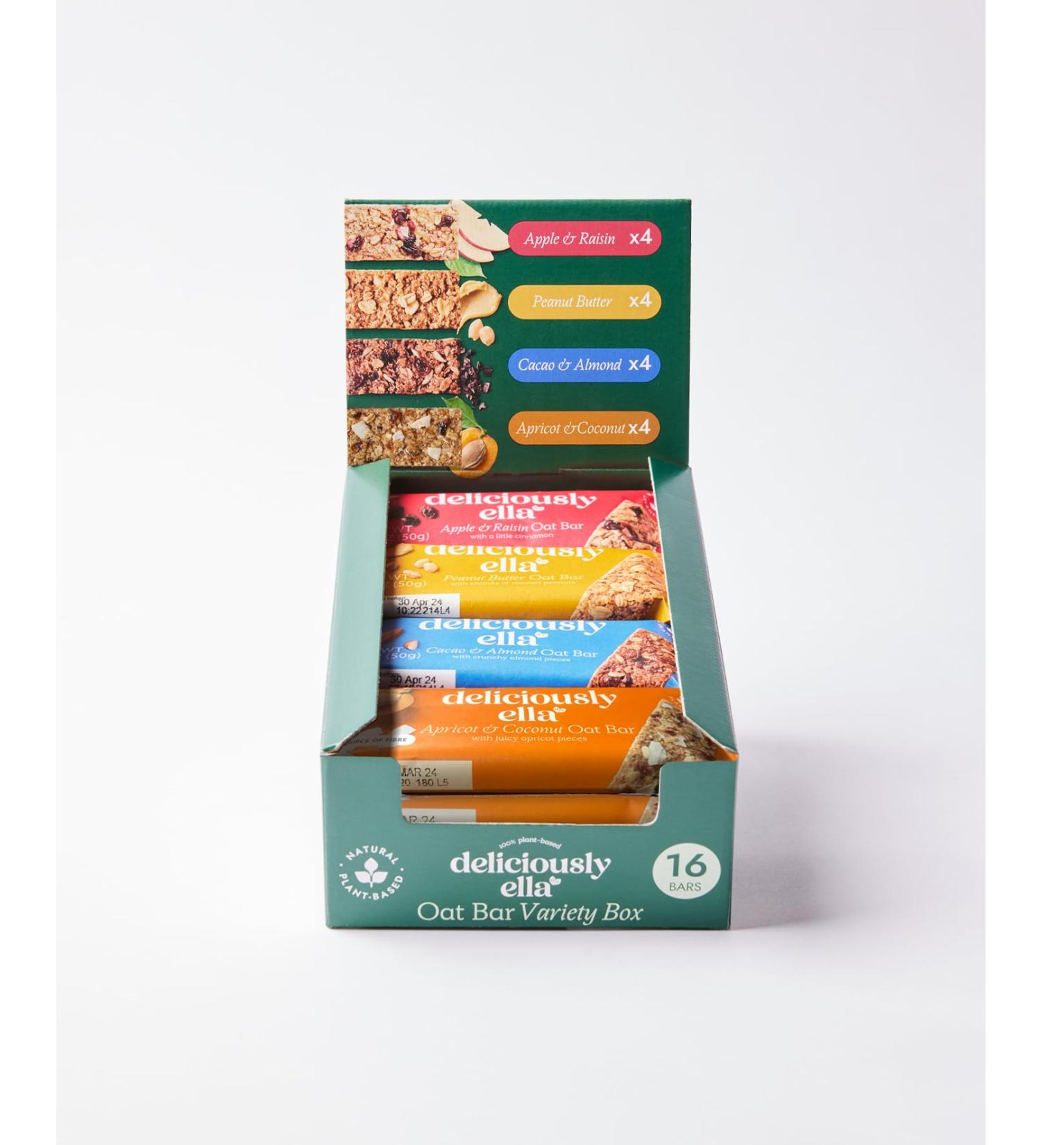Deliciously Ella Oat Bars (16 x 50g) Mixed Variety - Healthy Snack Option - Buy Online on GoSupps.com