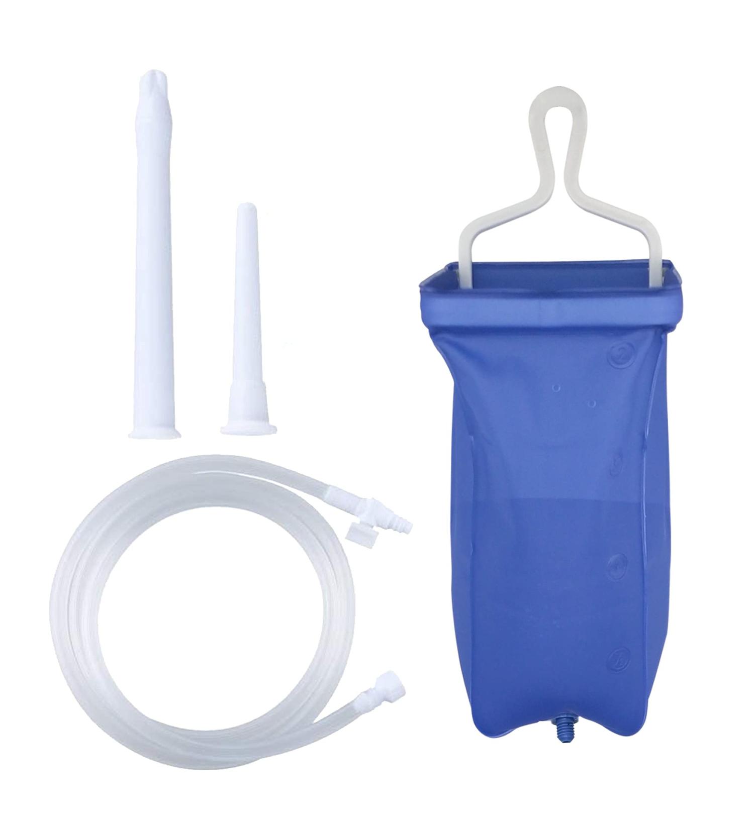 TopQuaFocus Enema Bag Kit - 2 Litre Home & Travel Coffee Enema Irrigator Set for Colon Cleaning - Men and Women - Buy Online on GoSupps.com