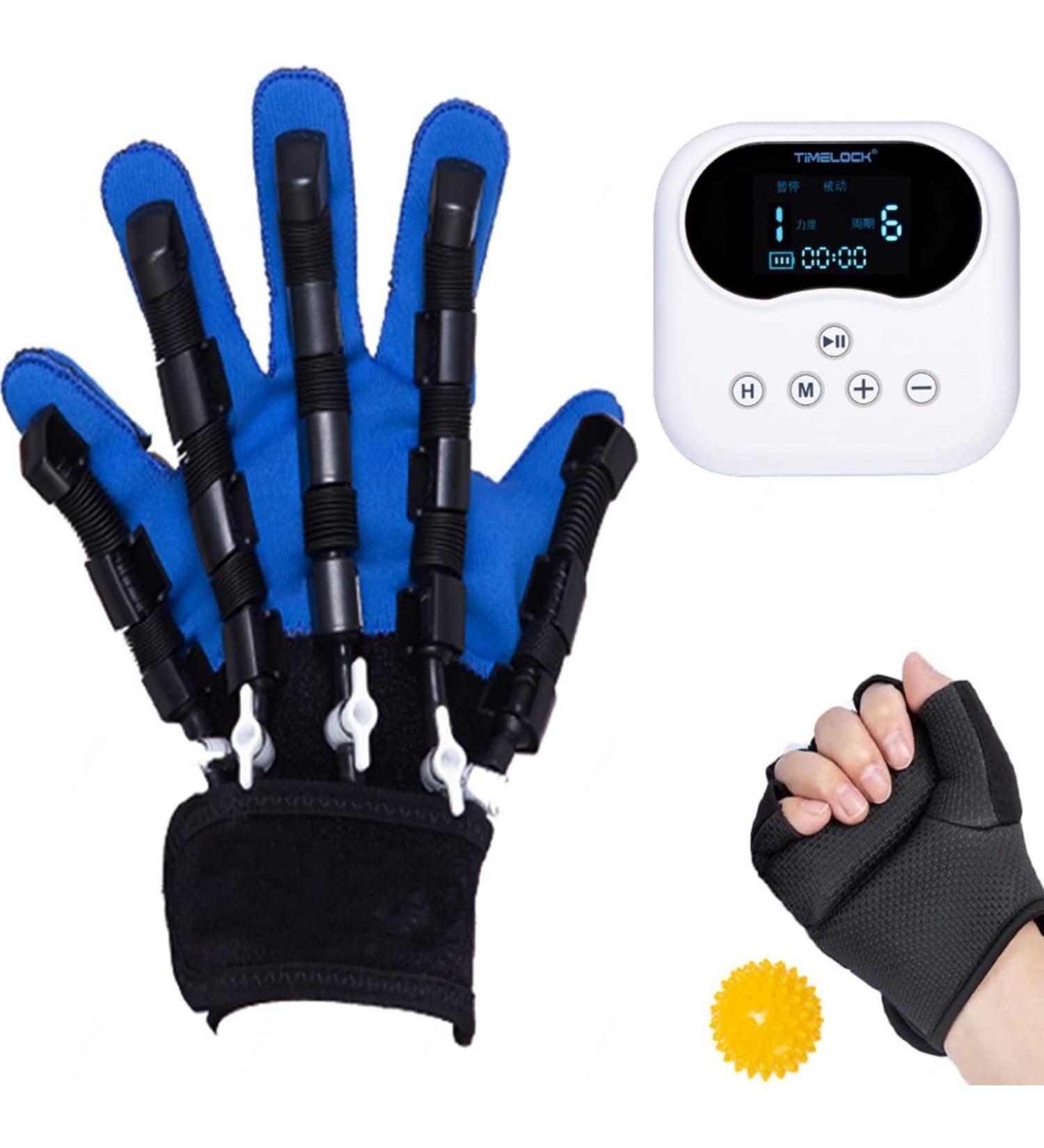 Rehabilitation Gloves Finger Orthoses Hemiplegia Finger Rehabilitation Trainer Robot Gloves for Stroke Hemiplegia Hand Function Recovery Relief Finger Cramps Left-M Left Medium - Buy Online on GoSupps.com