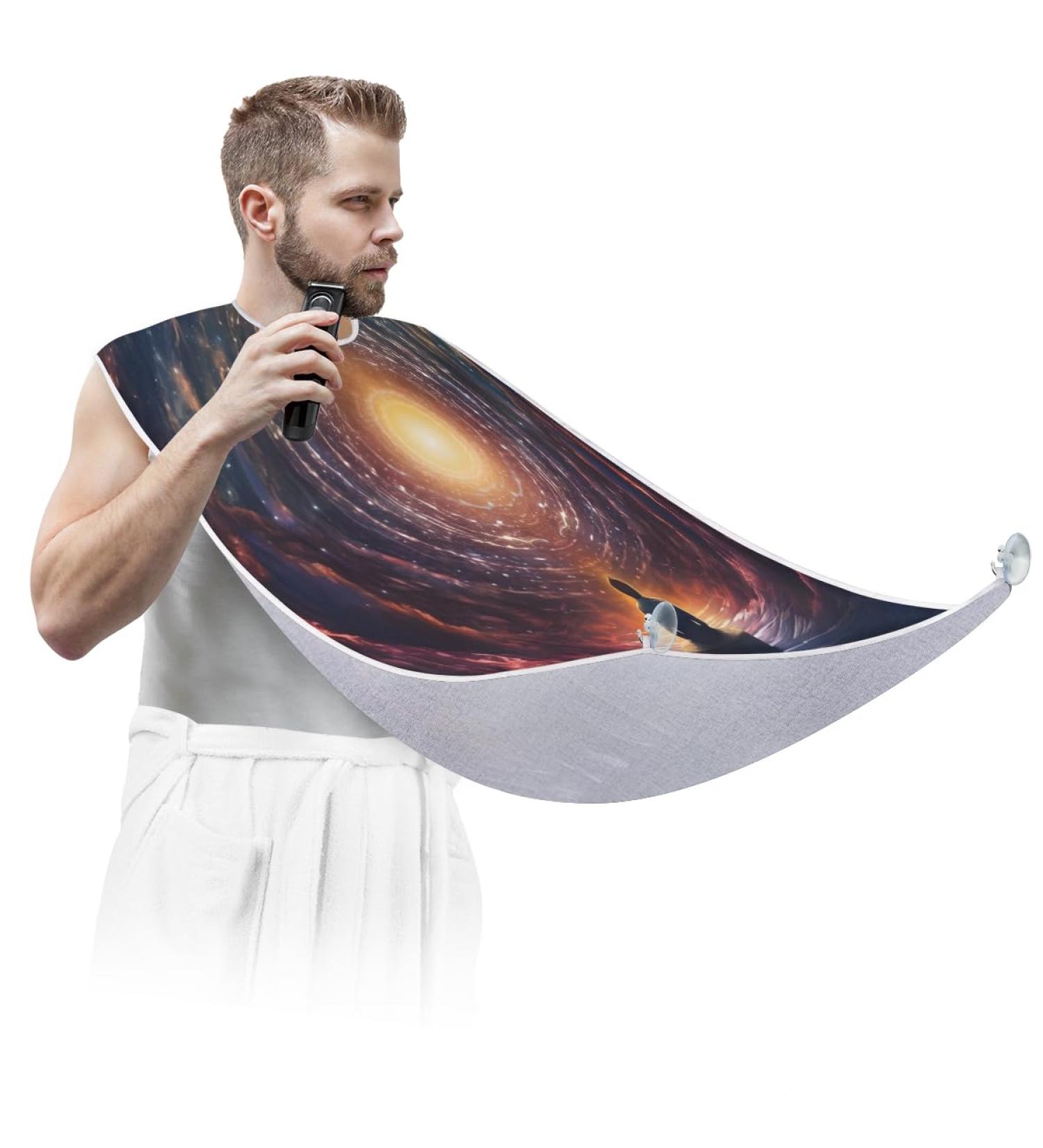 Nebulae Beard Bib Apron - Beard Hair Catcher for Men | Perfect Gift for Dad & Husband | Fathers Day Anniversary Christmas | Includes 2 Suction Cups - Buy Online on GoSupps.com