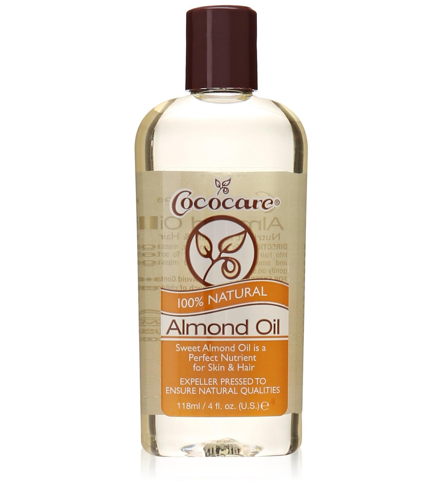 Cococare 100% Natural Almond Oil | 4 fl oz (118 ml) - Moisturizing & Nourishing Skin - Buy Online on GoSupps.com
